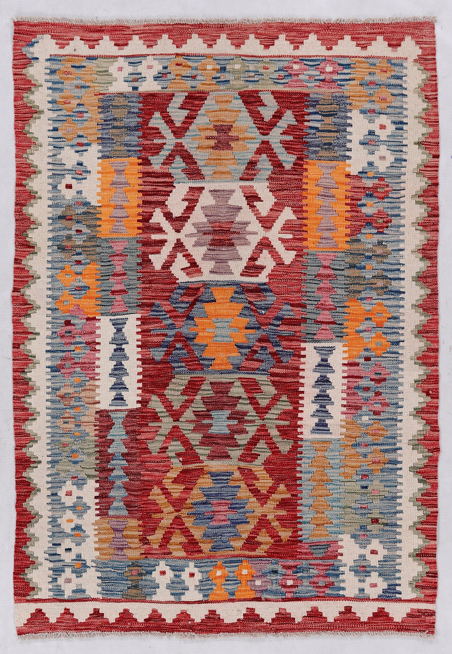 Multy Handmade Veggie Dye Kilim Rug Rectangular
