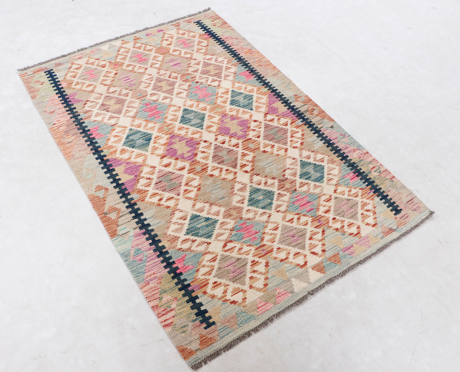 Multy Handmade Veggie Dye Kilim Rug Rectangular
