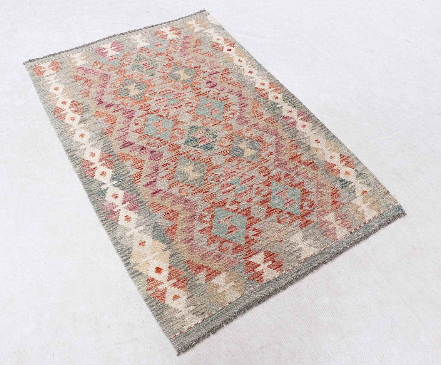 Multy Handmade Veggie Dye Kilim Rug Rectangular