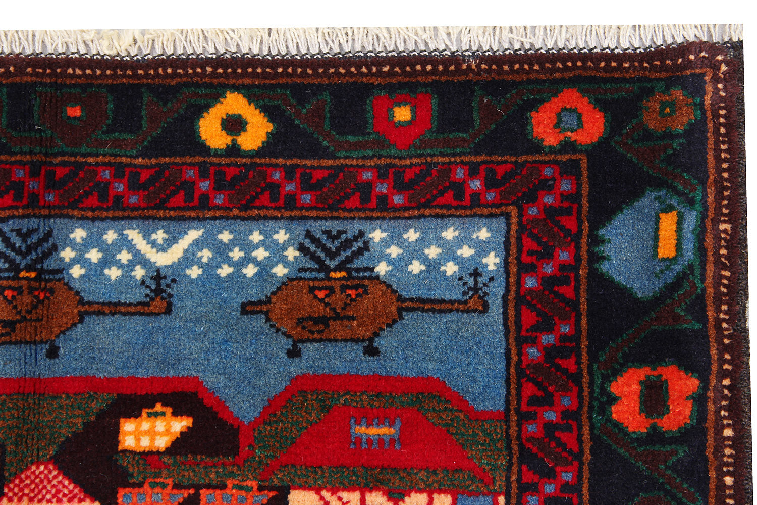 Handmade Adraskan Baluchi Afghan Rug