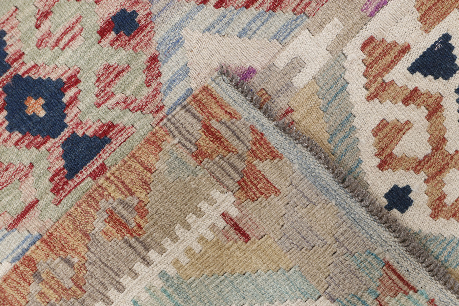 Multy Handmade Veggie Dye Kilim Rug Rectangular