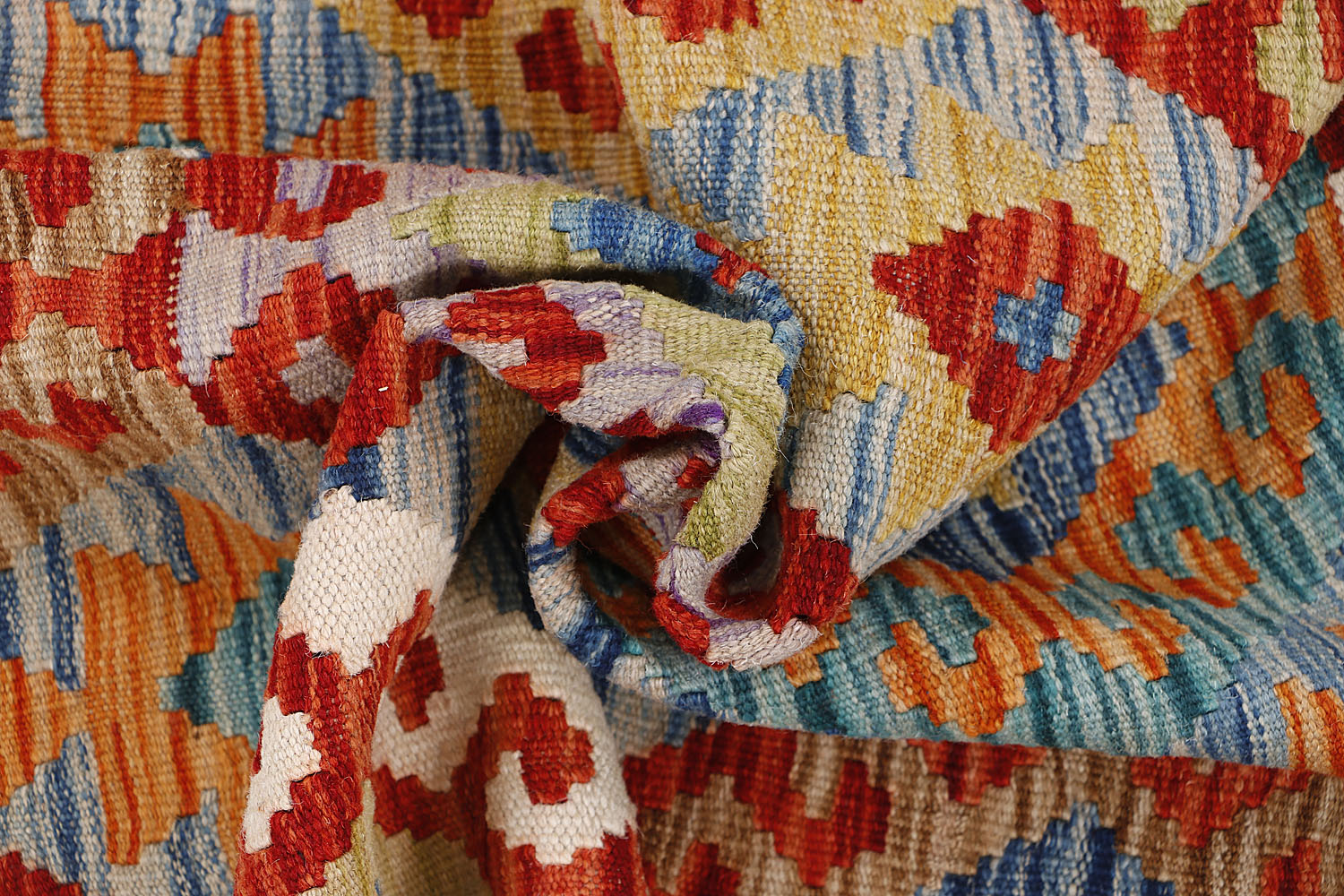 Multy Handmade Veggie Dye Kilim Rug Rectangular