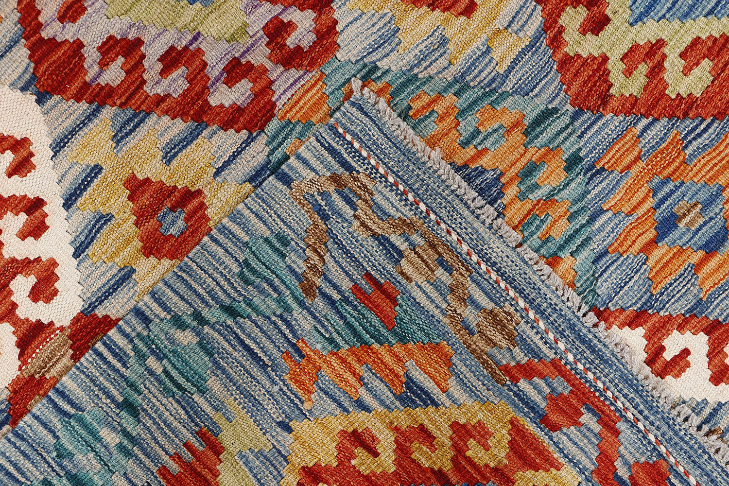 Multy Handmade Veggie Dye Kilim Rug Rectangular