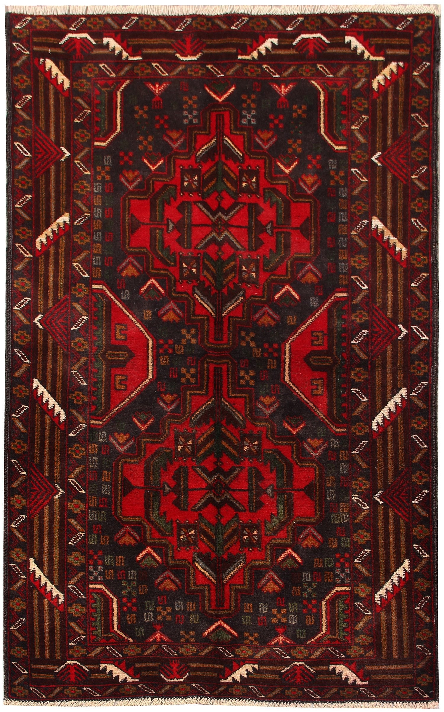 Handmade Adraskan Baluchi Afghan Rug