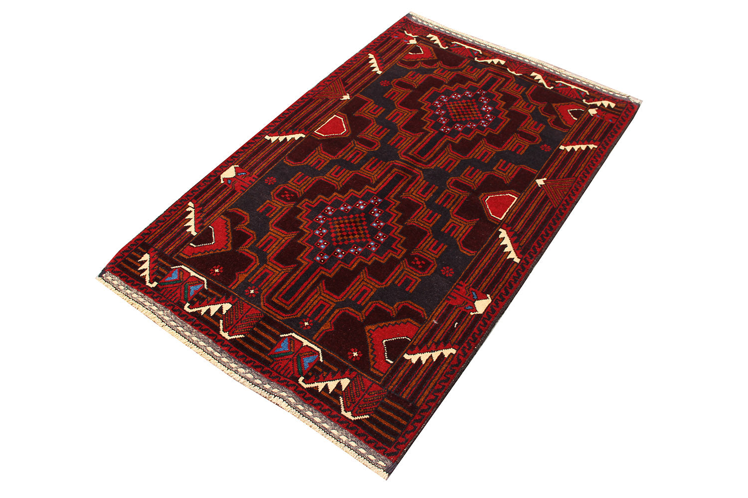 Handmade Adraskan Baluchi Afghan Rug