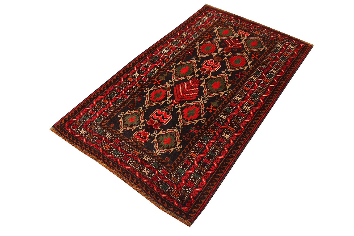 Handmade Adraskan Baluchi Afghan Rug