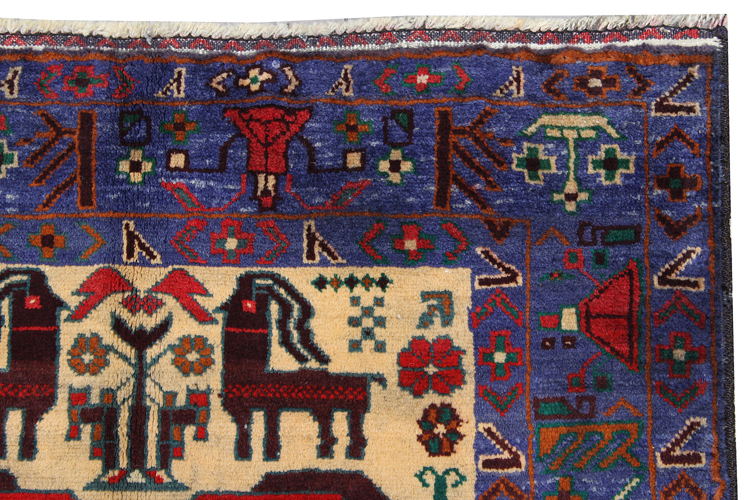 Handmade Adraskan Baluchi Afghan Rug