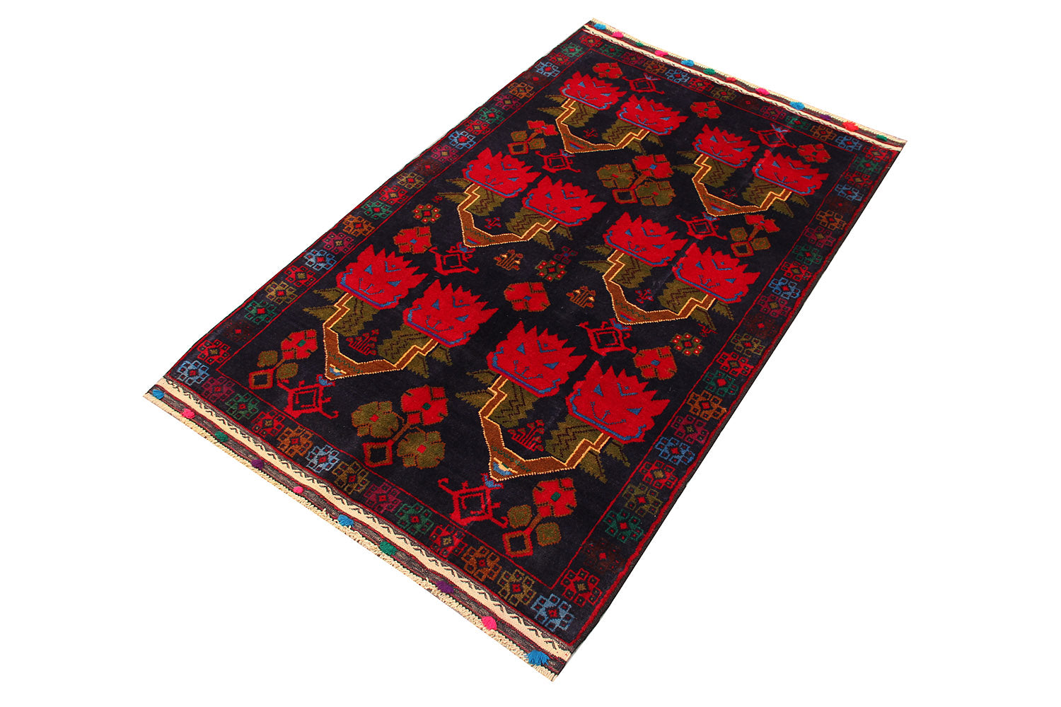 Handmade Adraskan Baluchi Afghan Rug