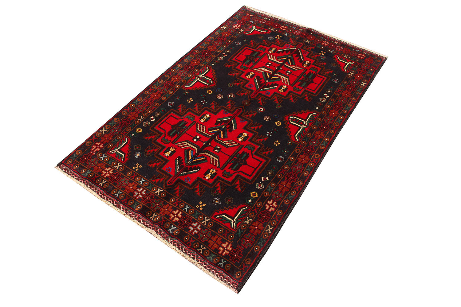 Handmade Adraskan Baluchi Afghan Rug