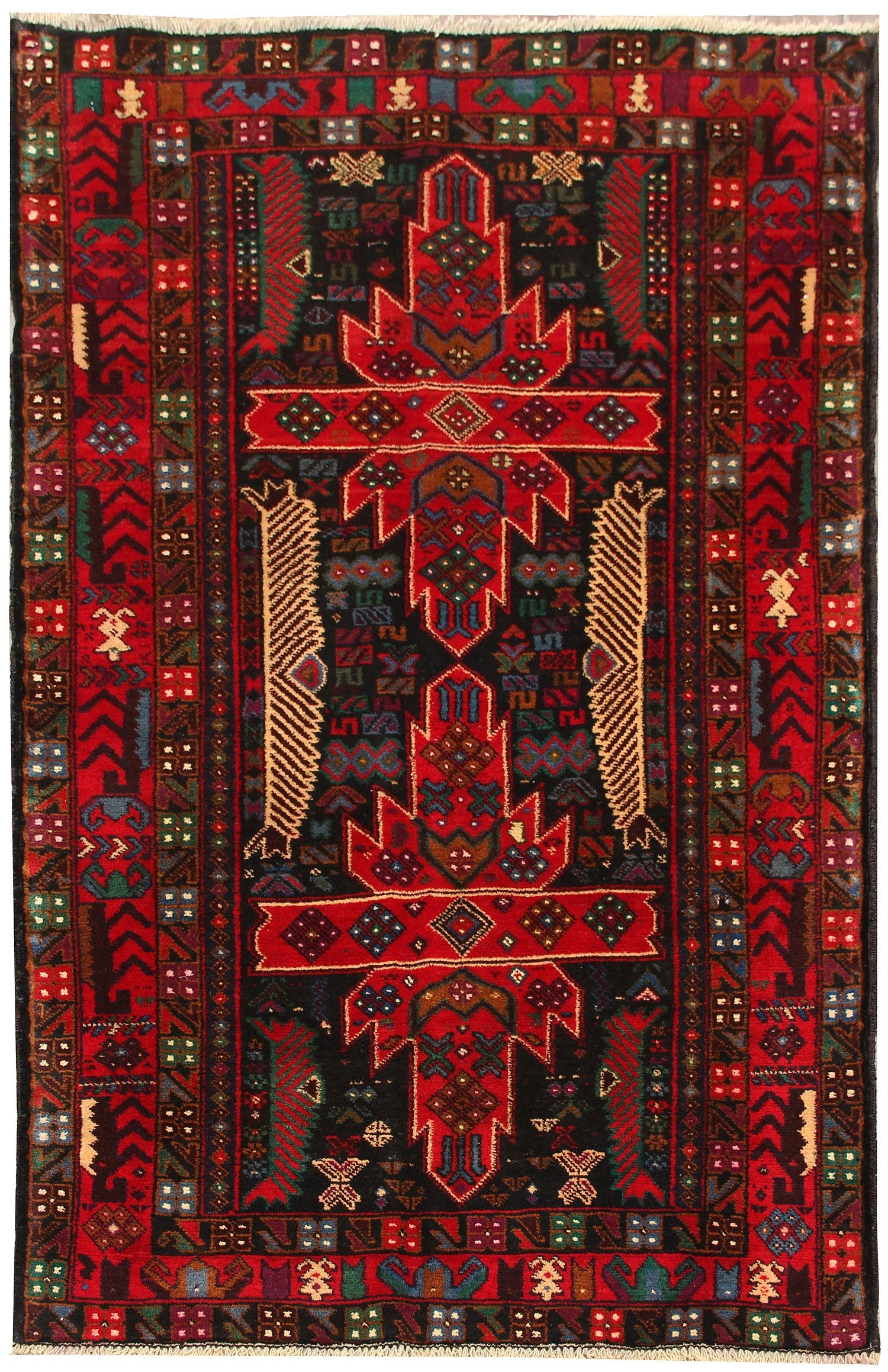 Handmade Adraskan Baluchi Afghan Rug