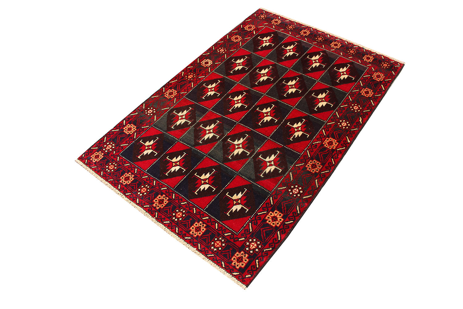 Handmade Adraskan Baluchi Afghan Rug