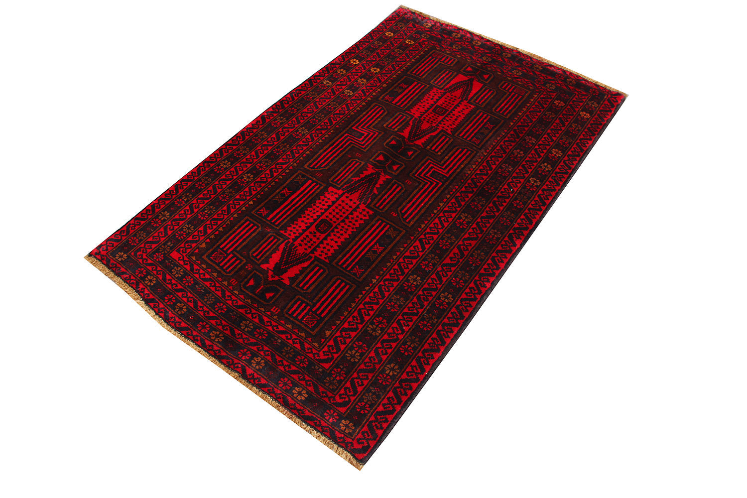Handmade Adraskan Baluchi Afghan Rug
