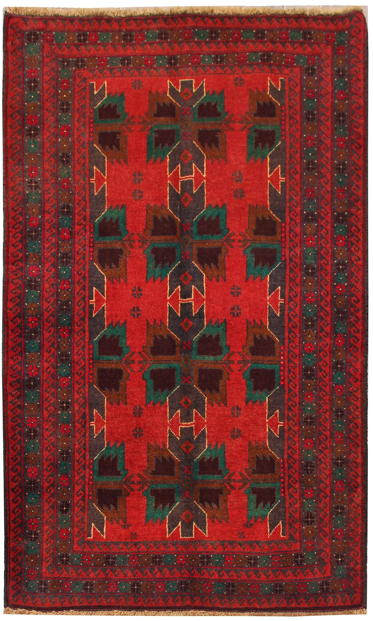 Handmade Adraskan Baluchi Afghan Rug