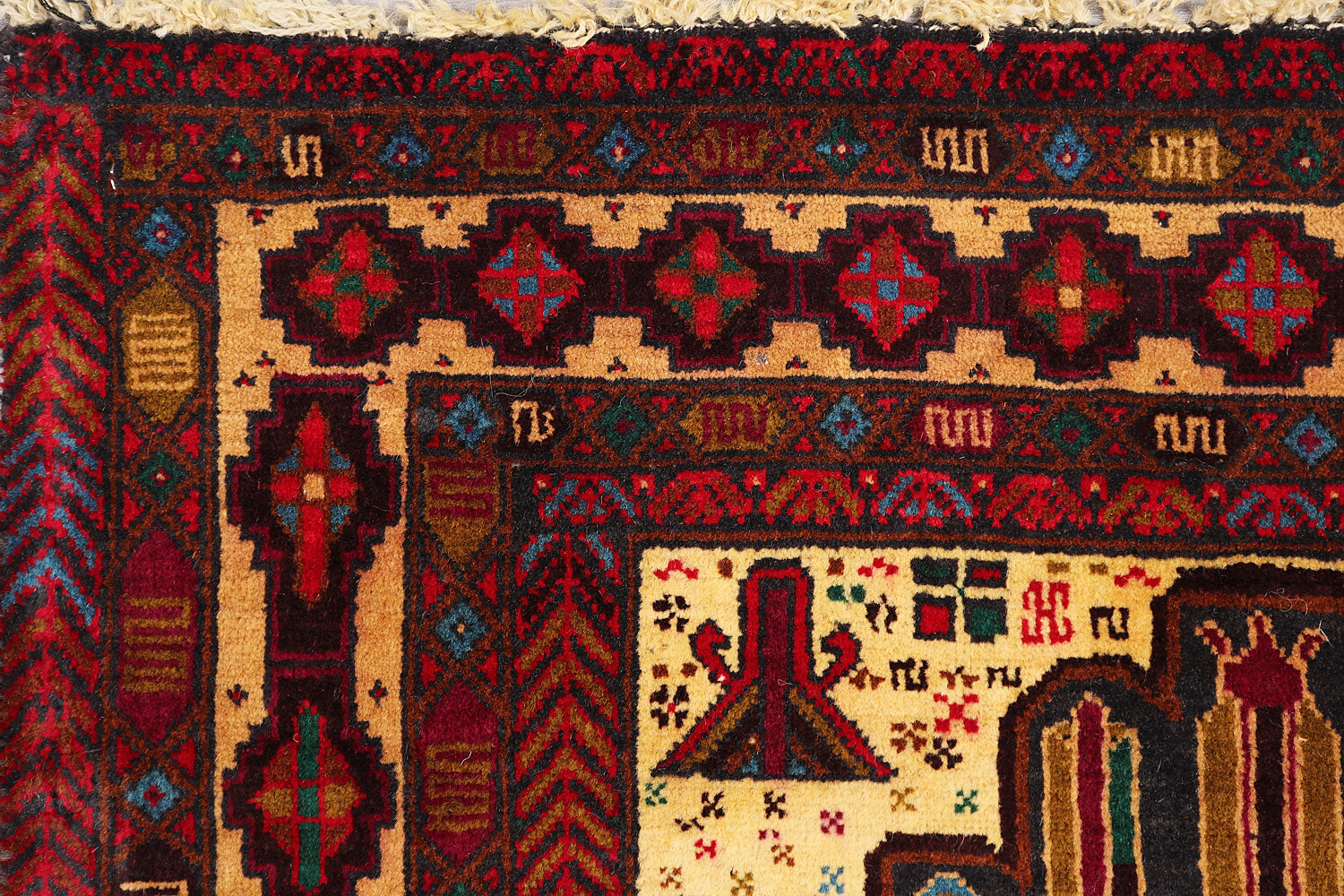 Handmade Adraskan Baluchi Afghan Rug