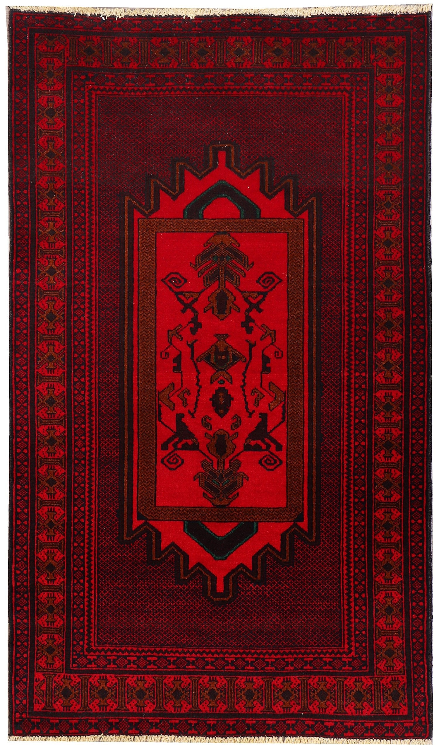 Handmade Adraskan Baluchi Afghan Rug