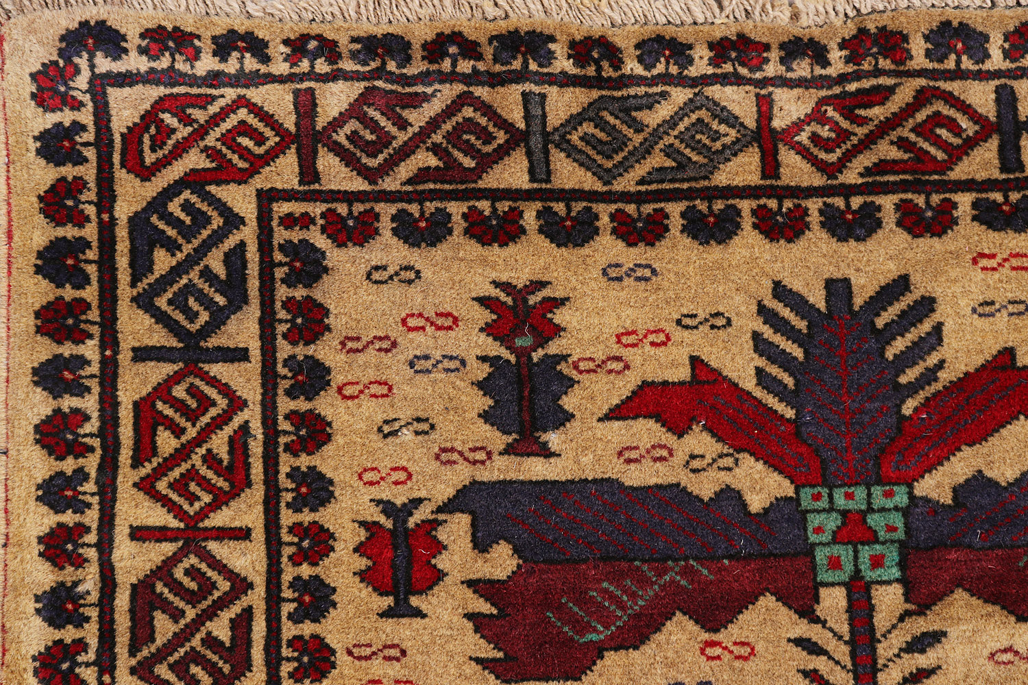 Handmade Adraskan Baluchi Afghan Rug