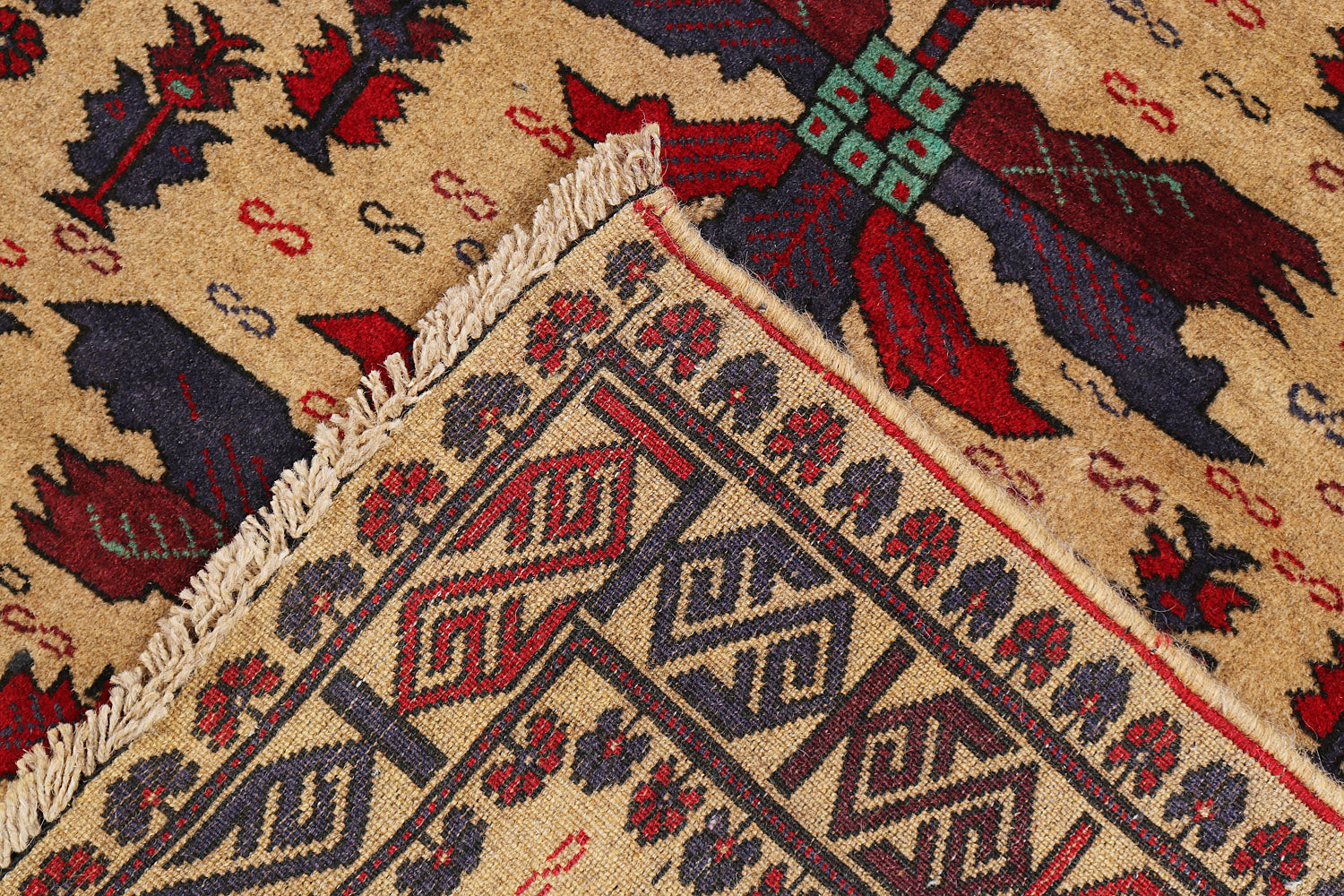 Handmade Adraskan Baluchi Afghan Rug