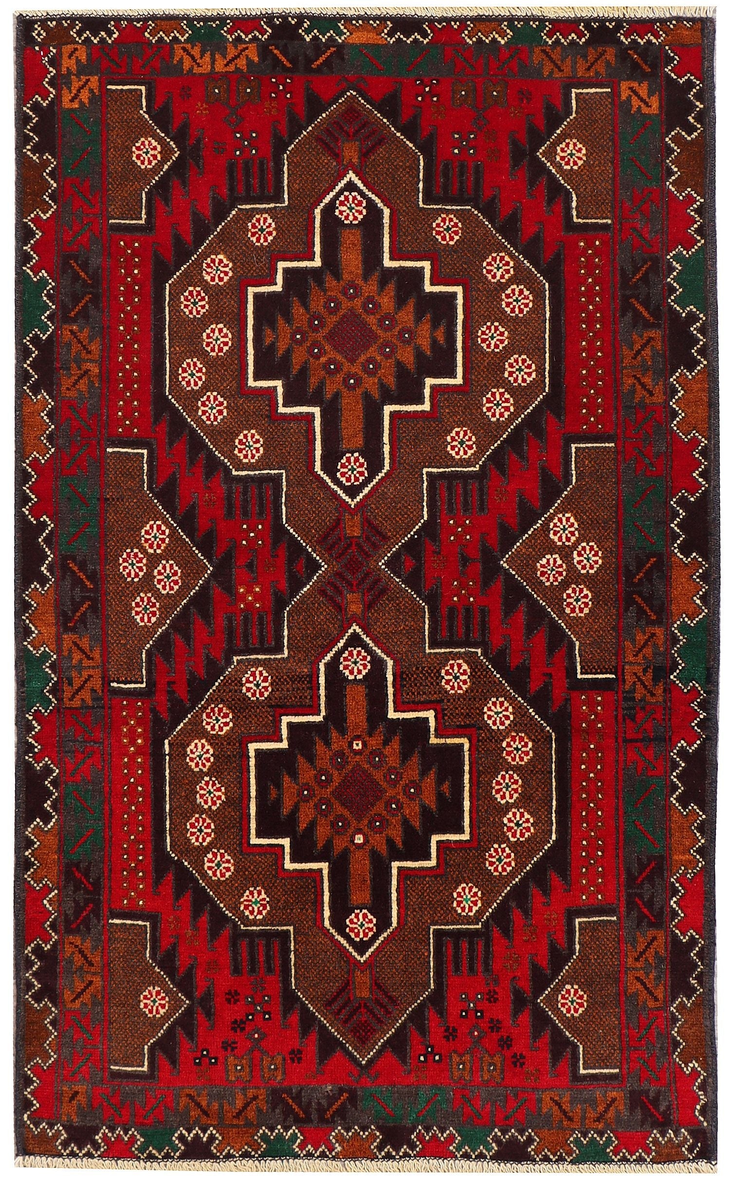 Handmade Adraskan Baluchi Afghan Rug