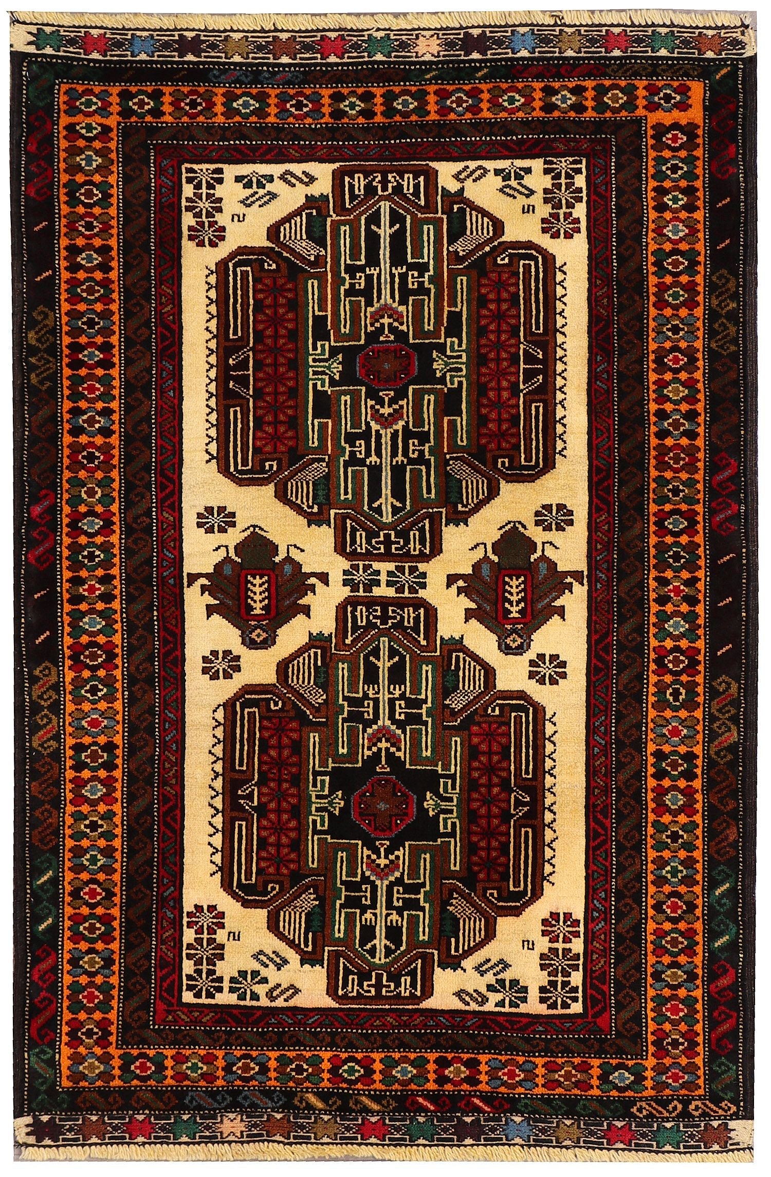 Handmade Adraskan Baluchi Afghan Rug