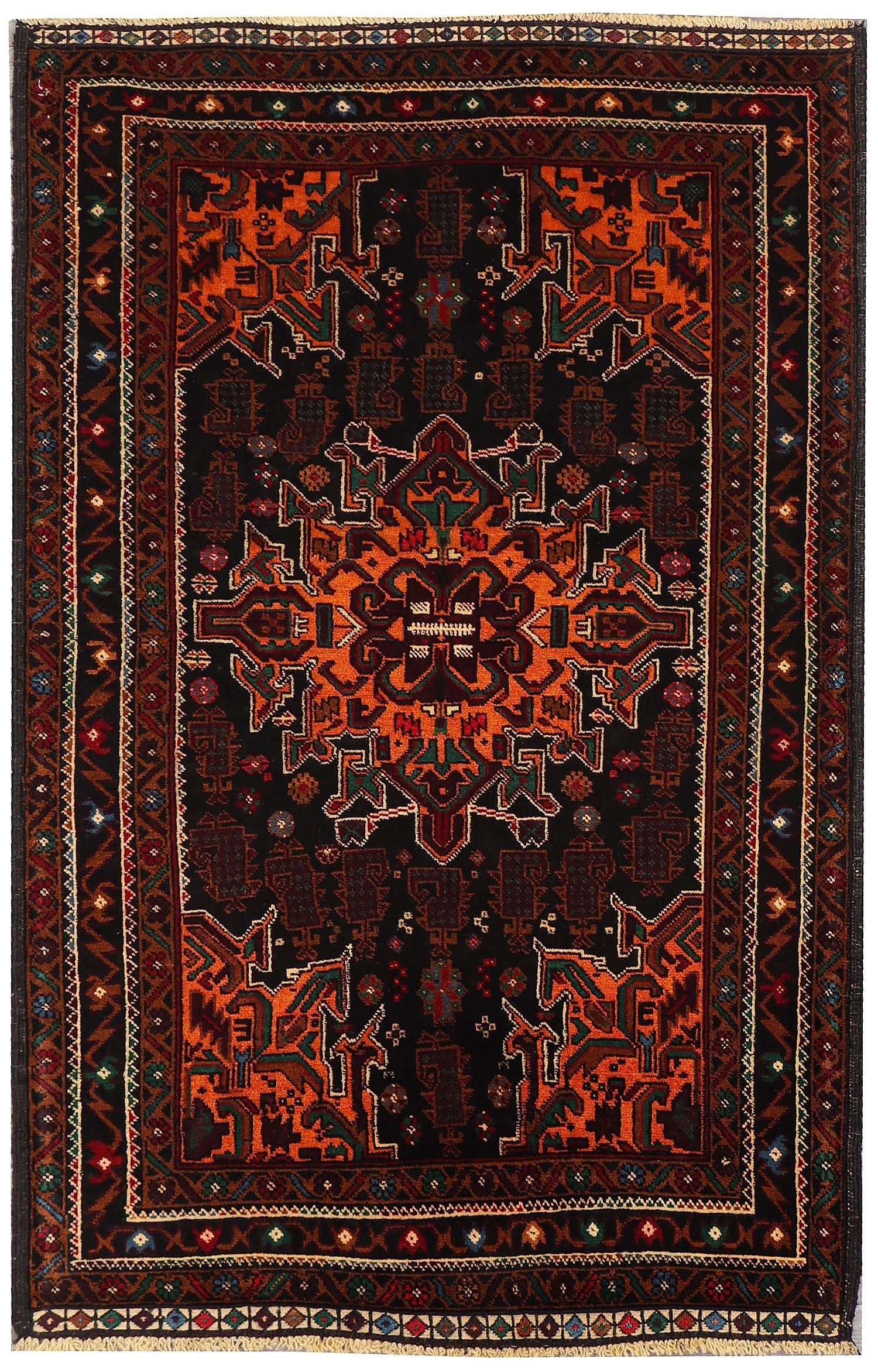 Handmade Adraskan Baluchi Afghan Rug