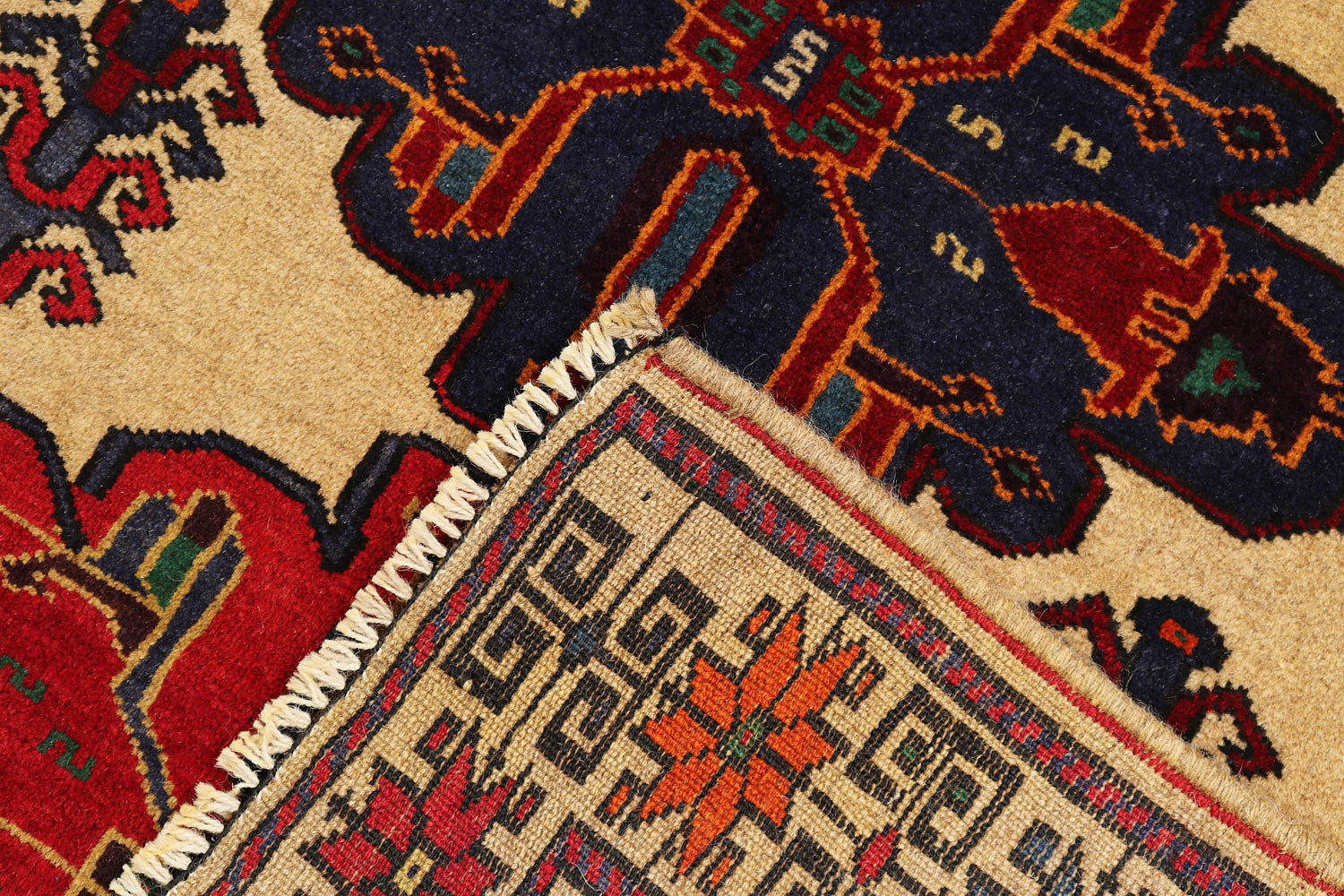 Handmade Adraskan Baluchi Afghan Rug