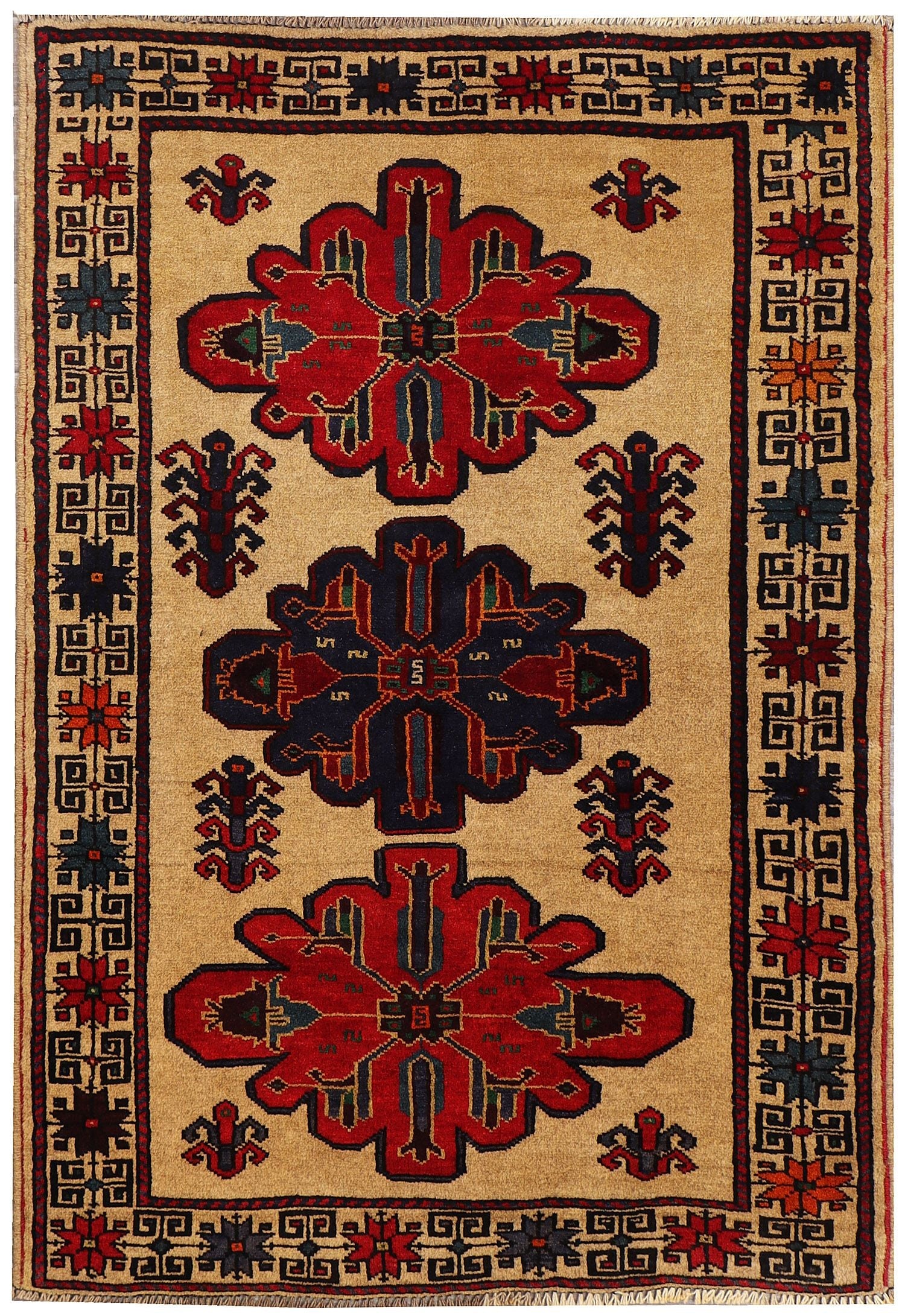 Handmade Adraskan Baluchi Afghan Rug