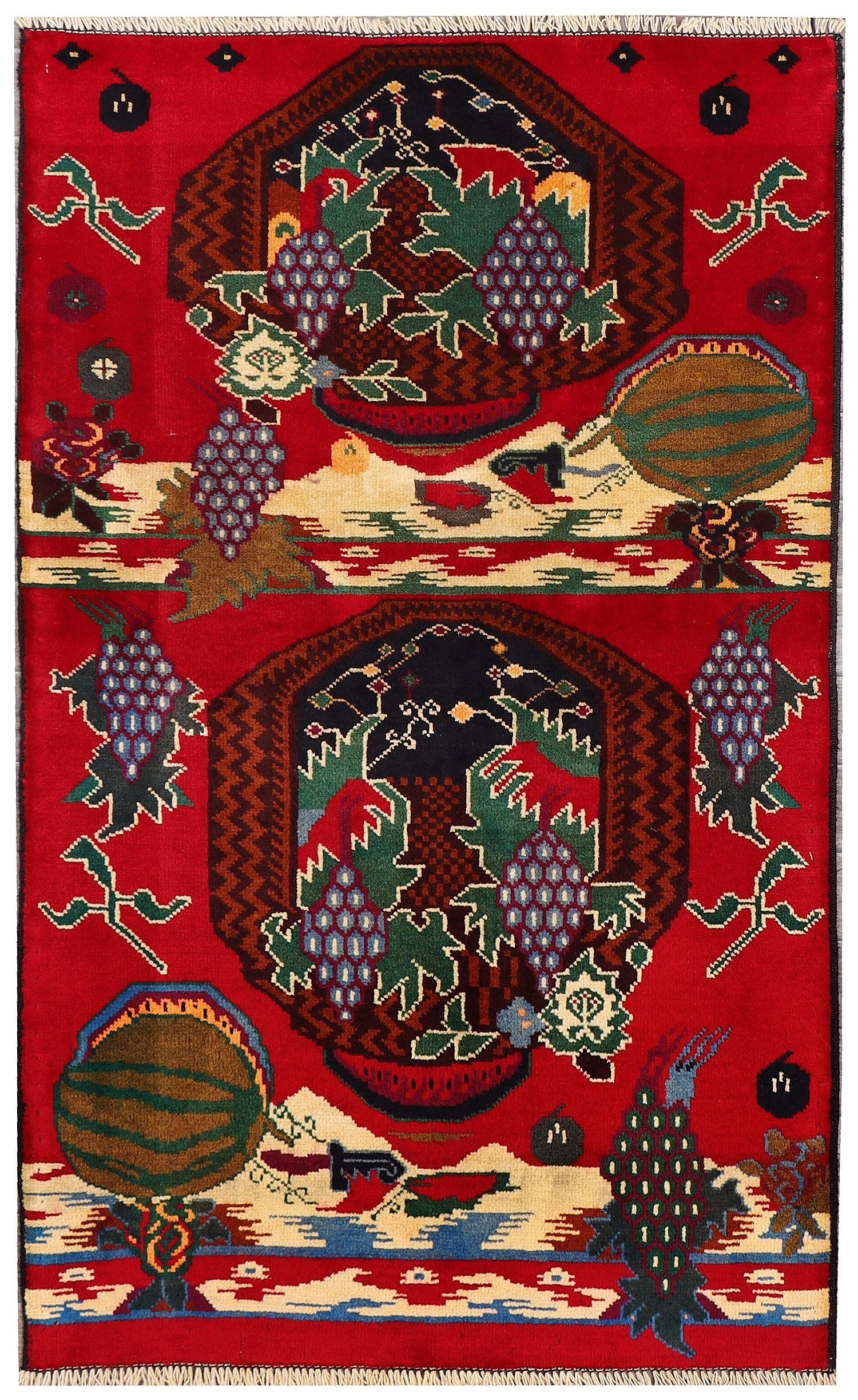 Handmade Adraskan Baluchi Afghan Rug