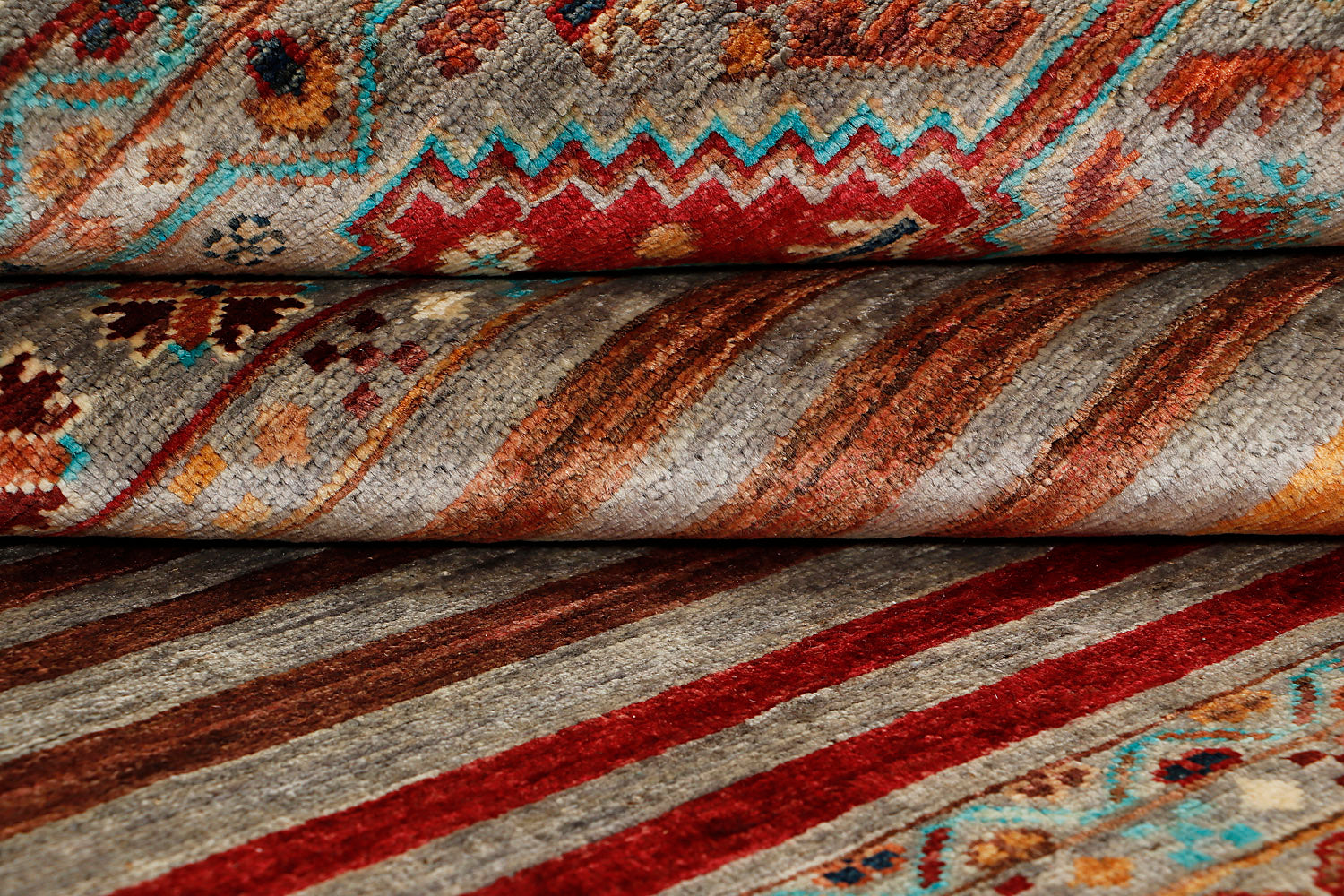 Khurjeen Persian Hand Knotted Wool Rug Multicolor 6'6" x 10'