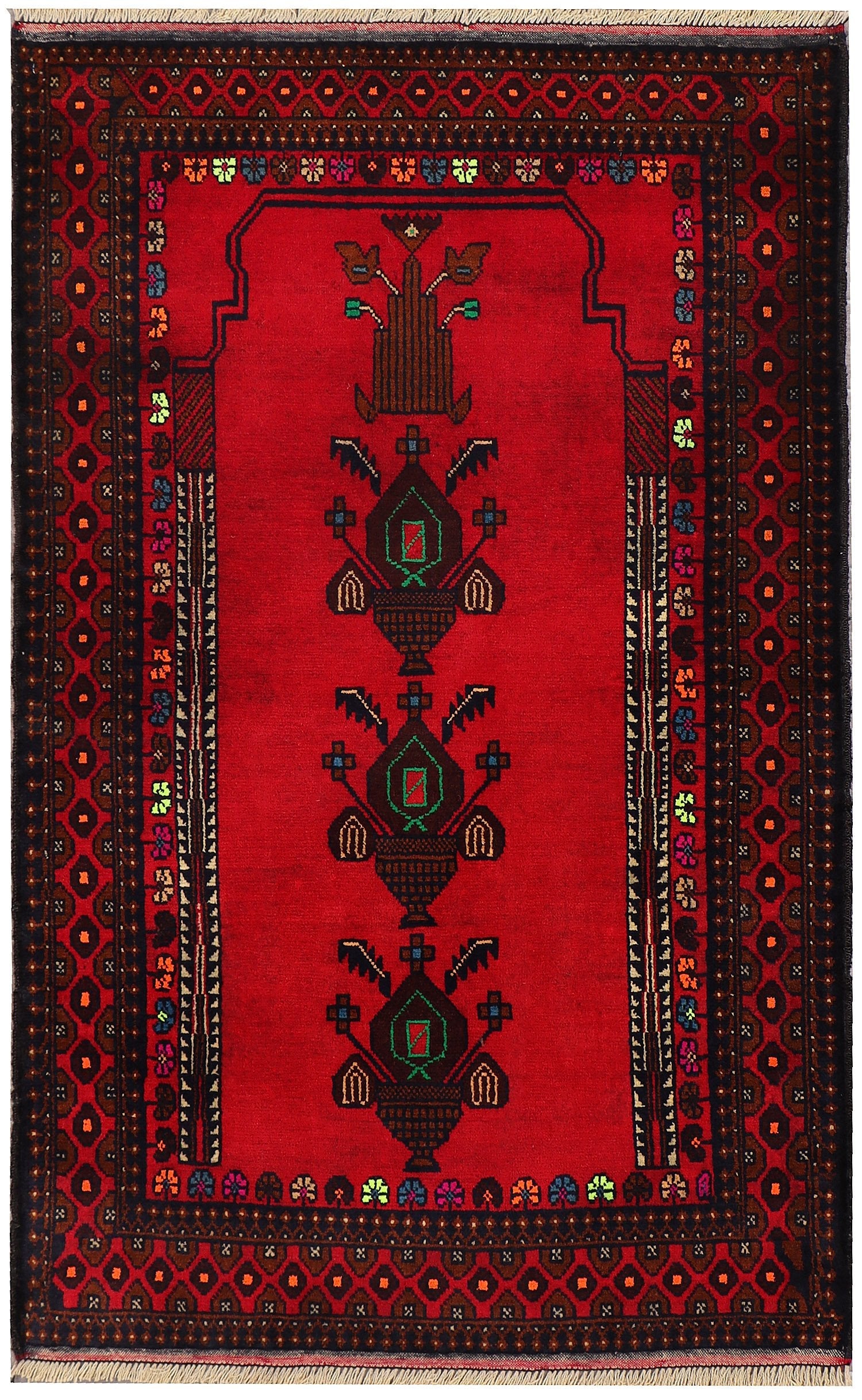 Handmade Adraskan Baluchi Afghan Rug