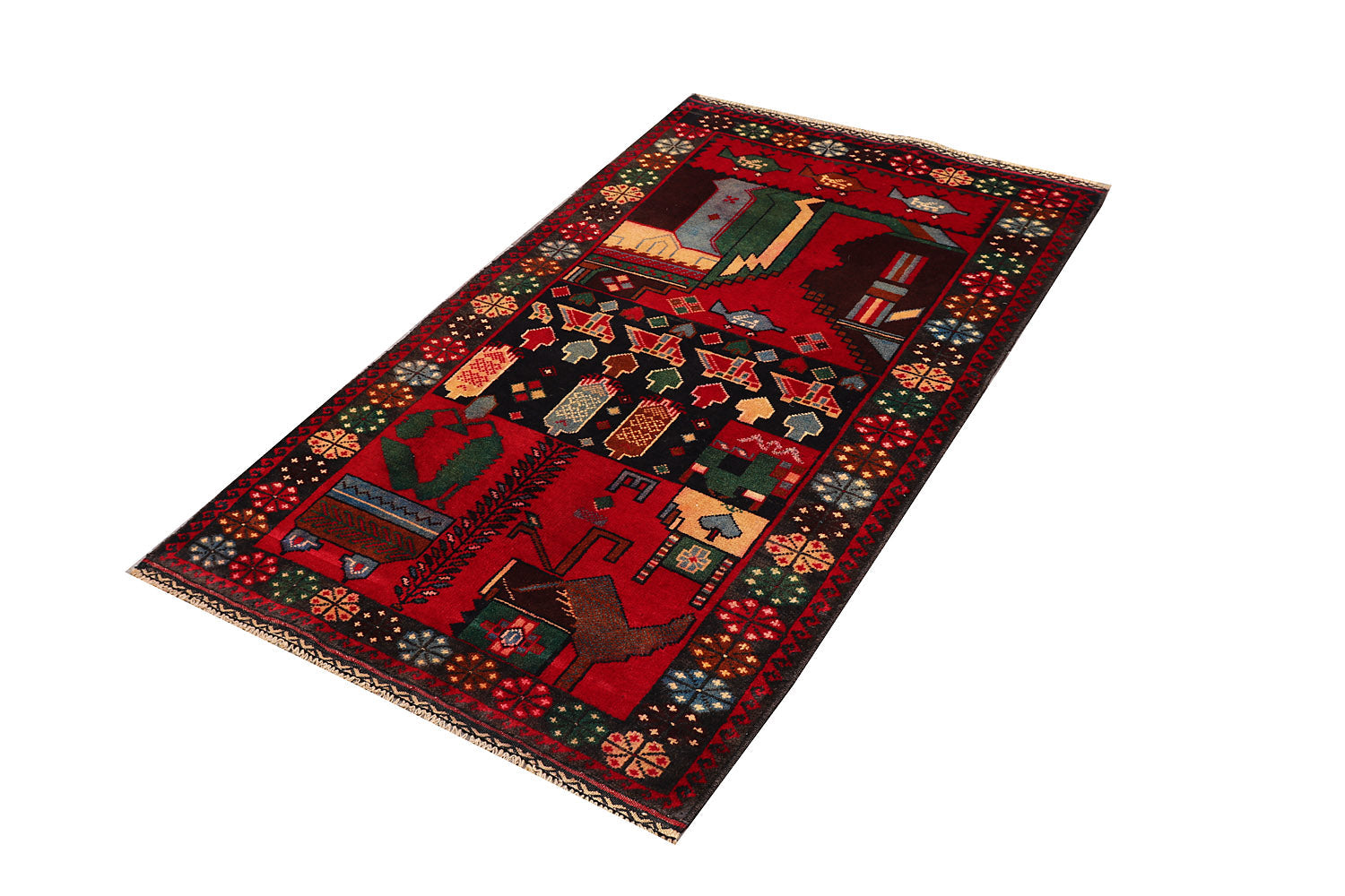 Handmade Adraskan Baluchi Afghan Rug