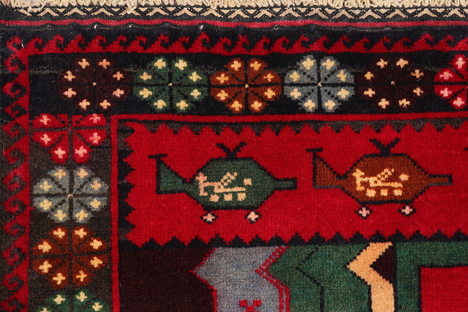 Handmade Adraskan Baluchi Afghan Rug