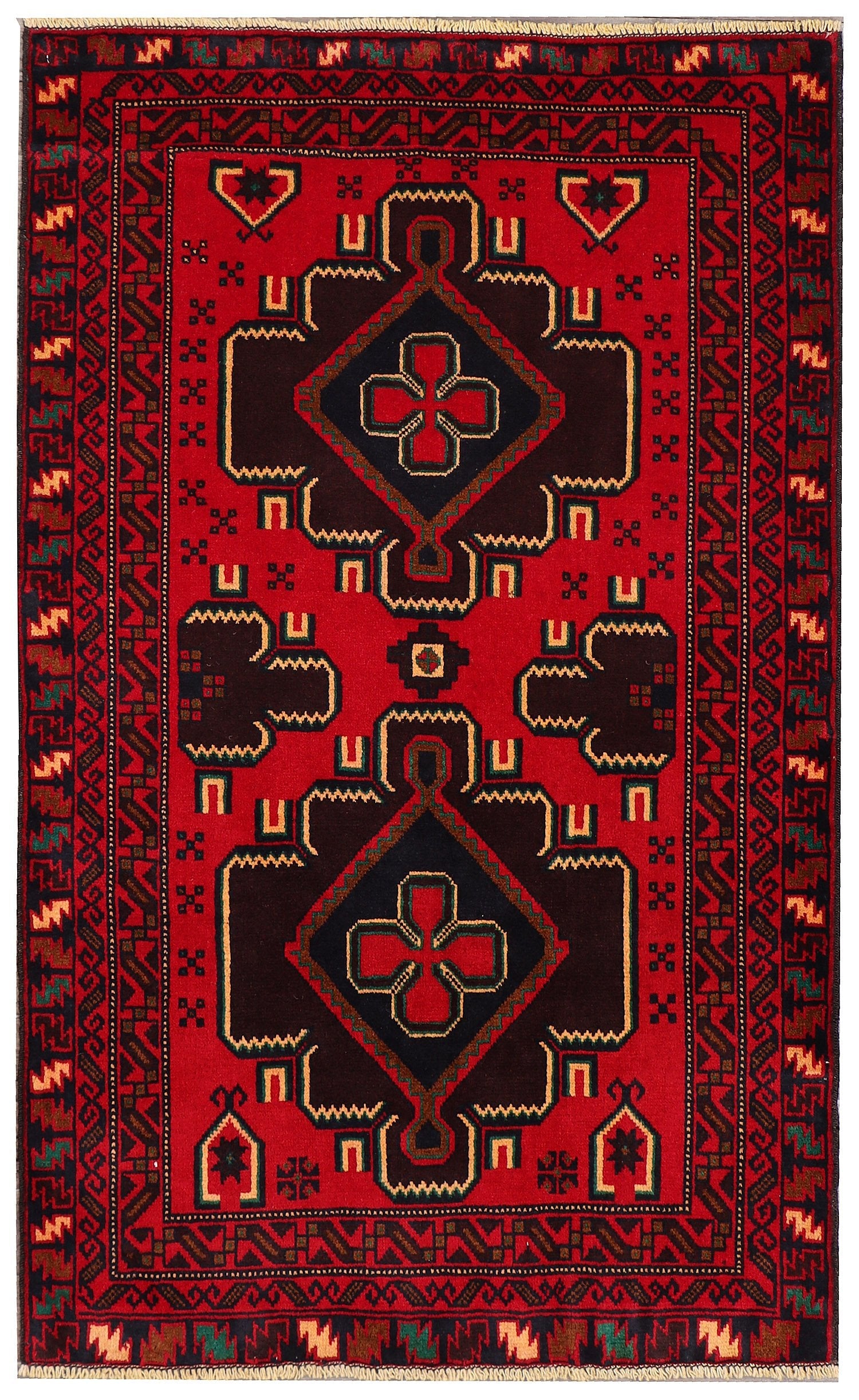 Handmade Adraskan Baluchi Afghan Rug