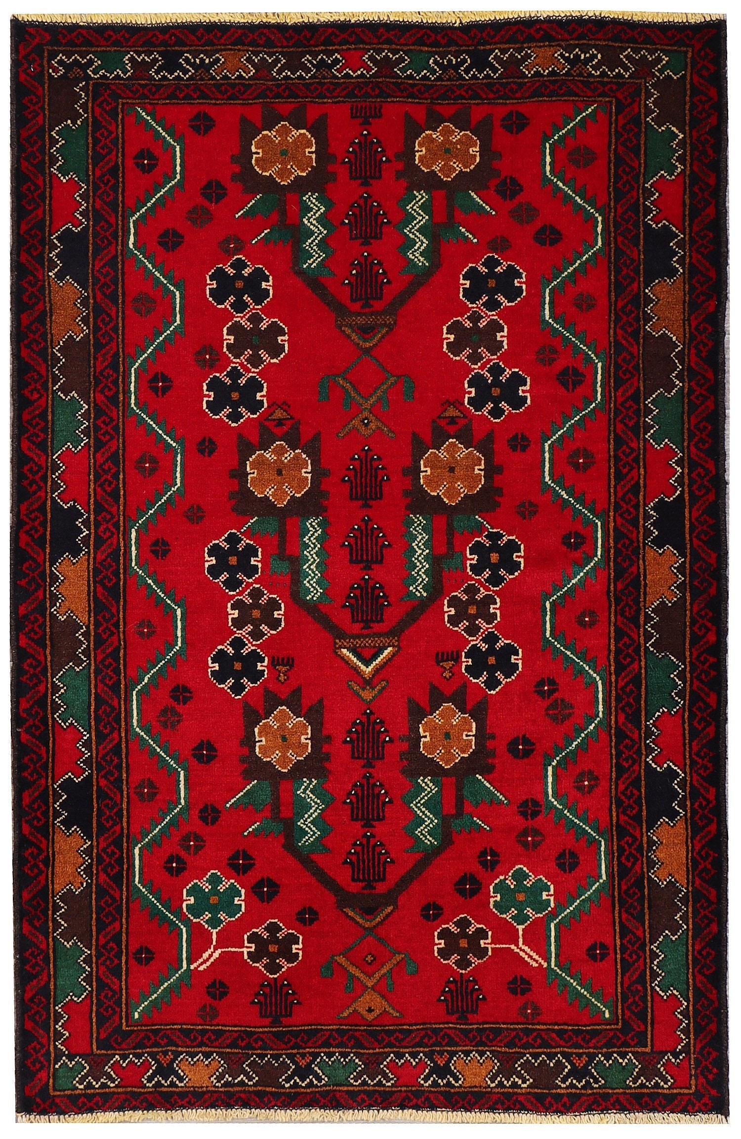Handmade Adraskan Baluchi Afghan Rug