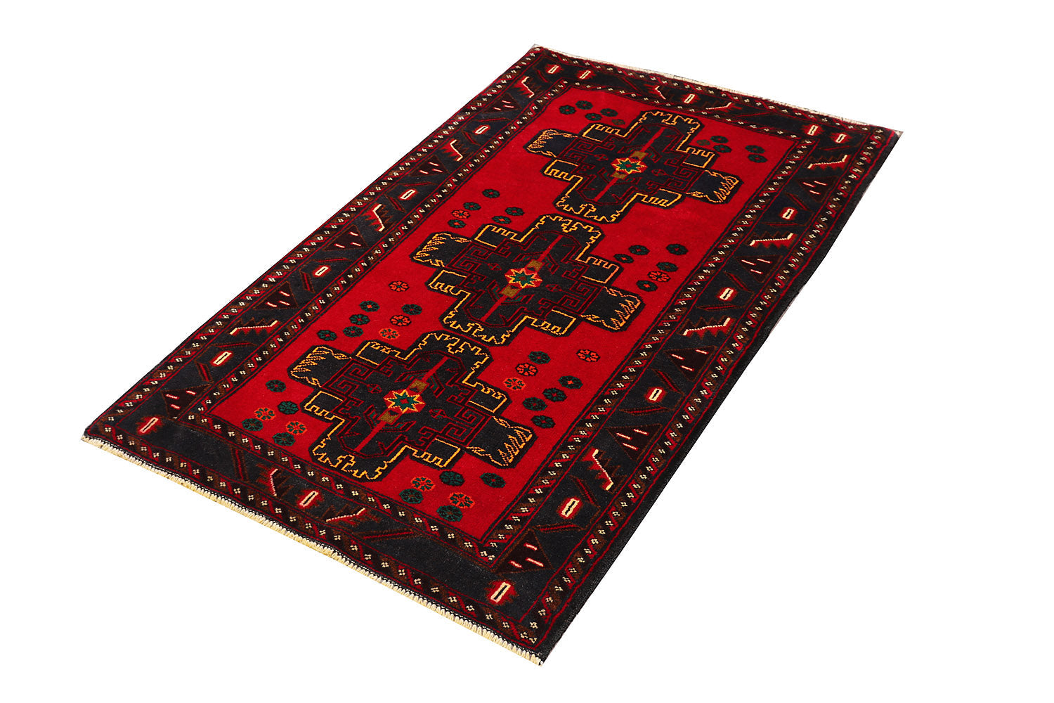 Handmade Adraskan Baluchi Afghan Rug