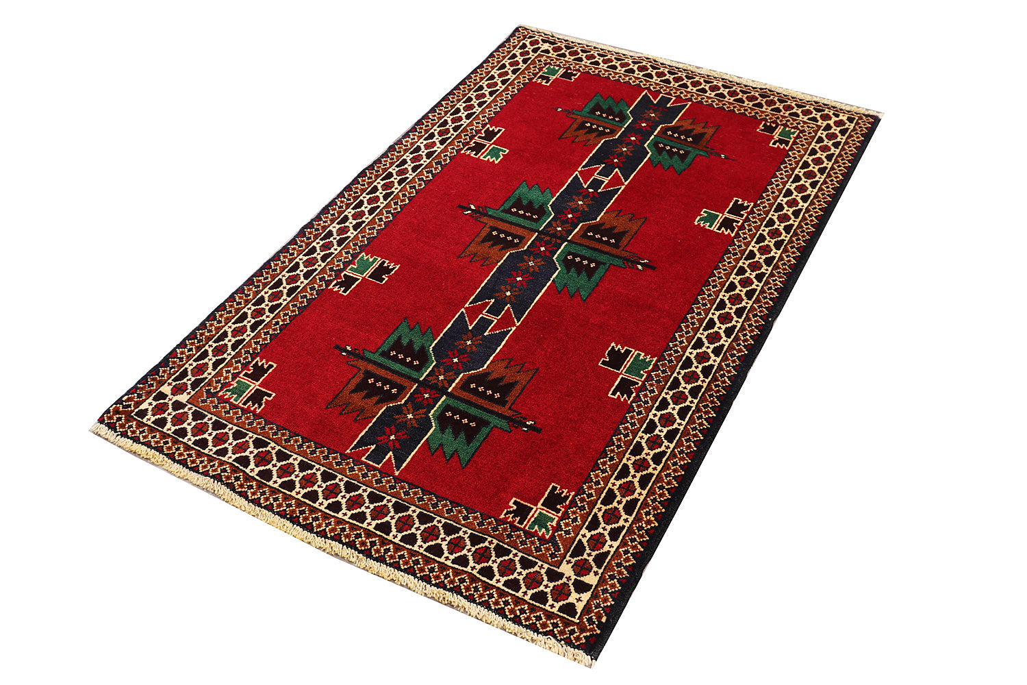 Handmade Adraskan Baluchi Afghan Rug