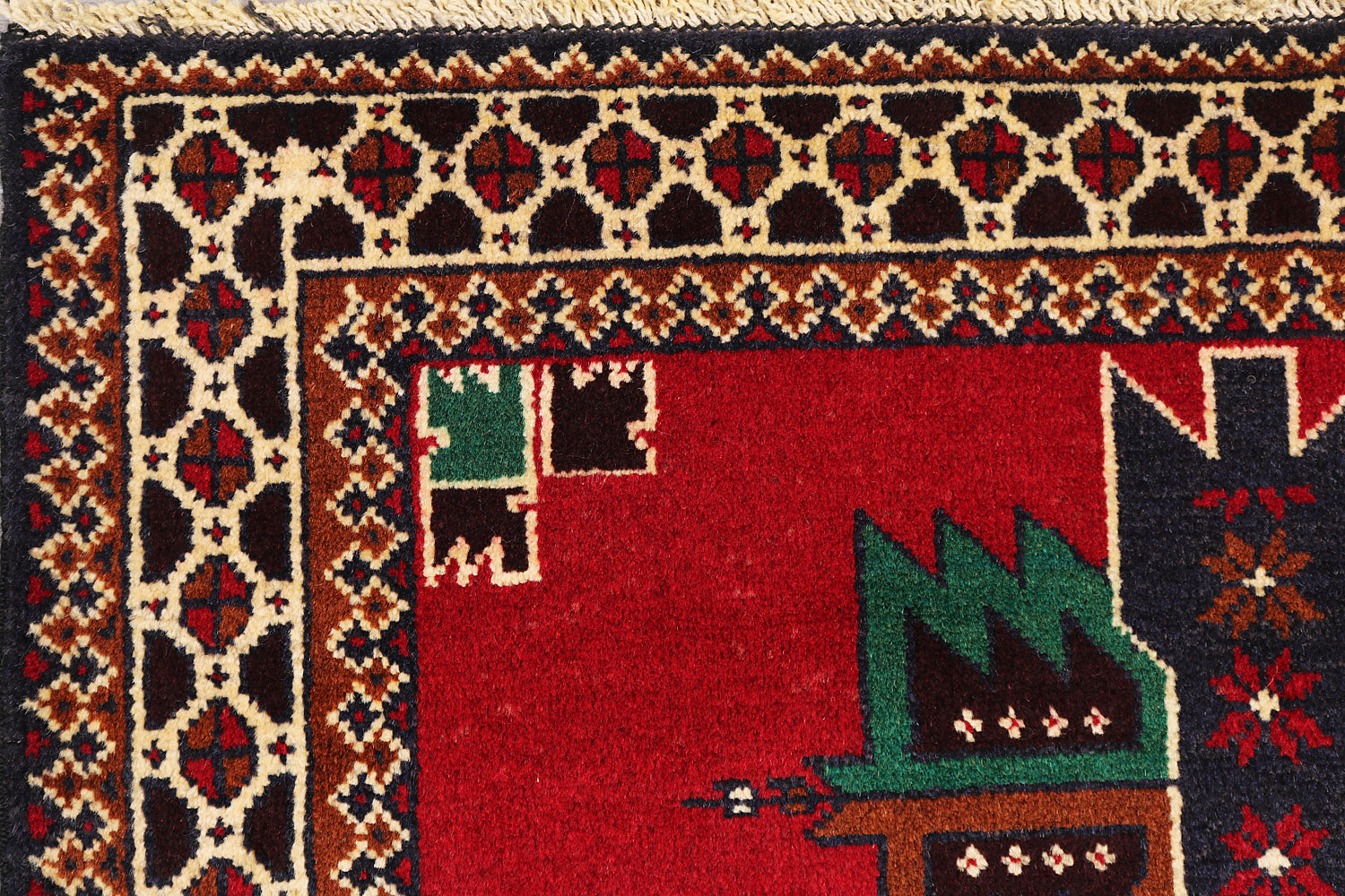 Handmade Adraskan Baluchi Afghan Rug