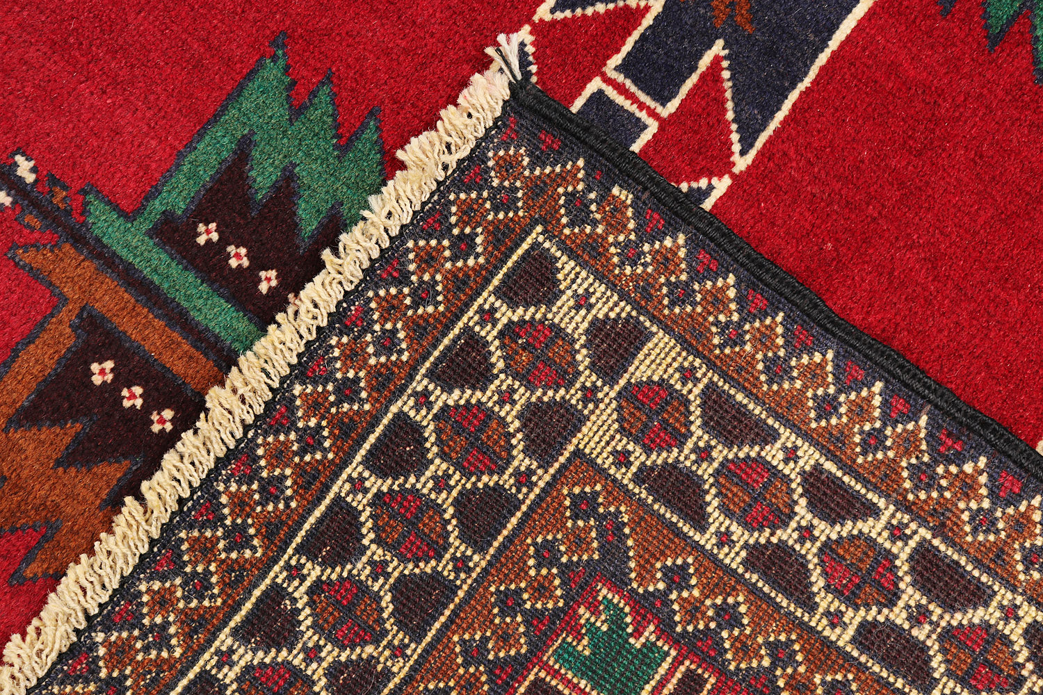 Handmade Adraskan Baluchi Afghan Rug