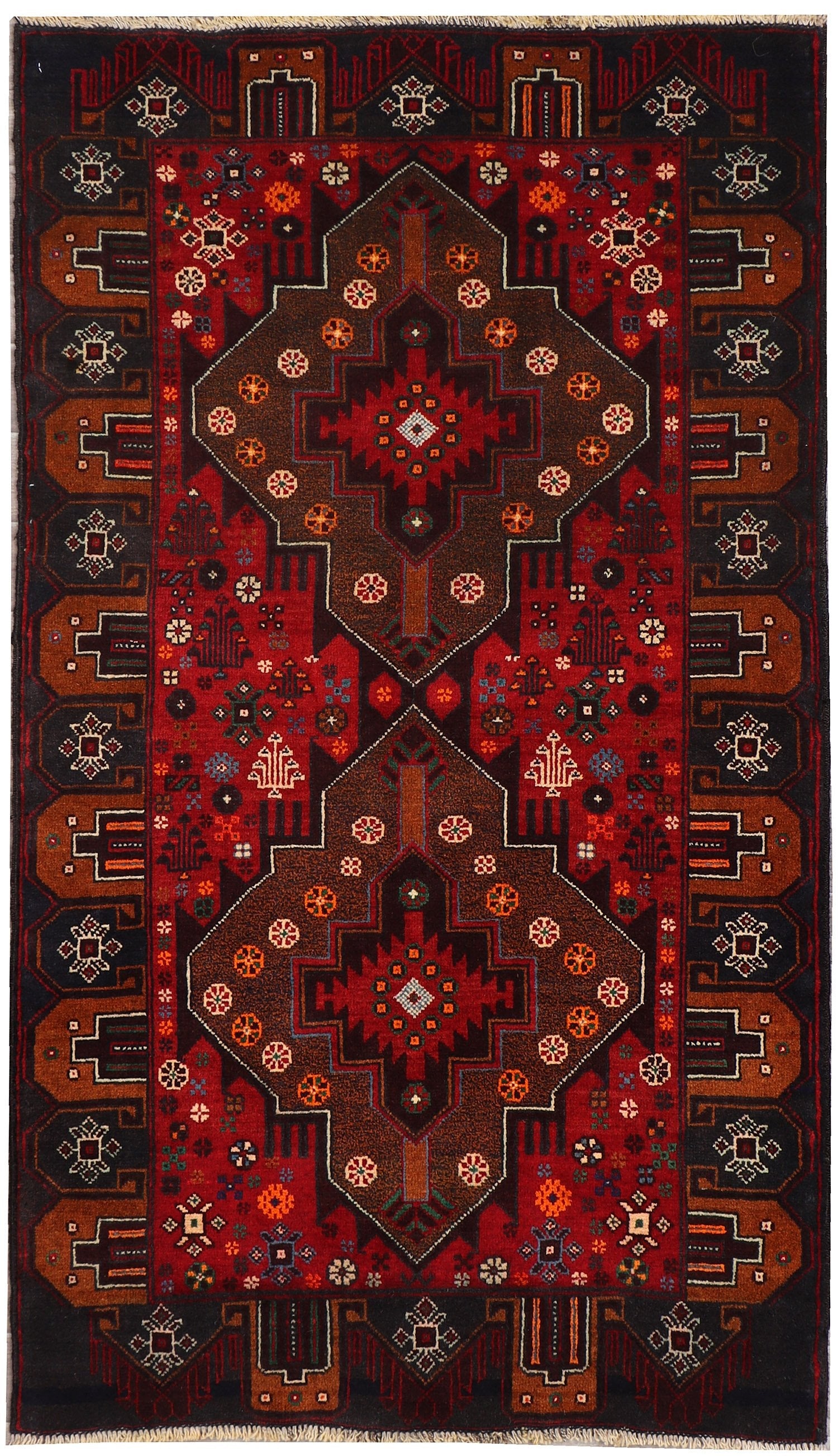 Handmade Adraskan Baluchi Afghan Rug