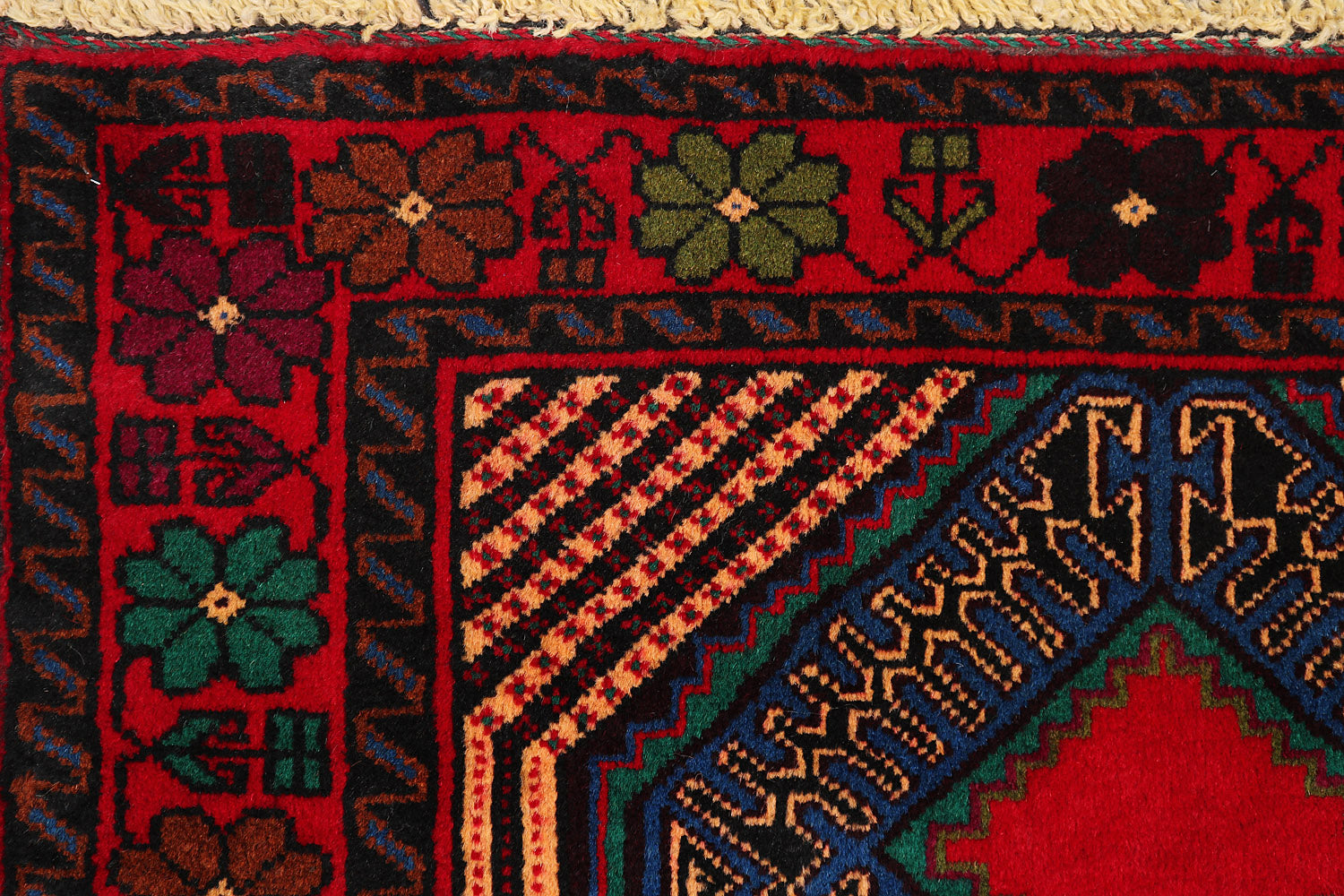 Handmade Adraskan Baluchi Afghan Rug