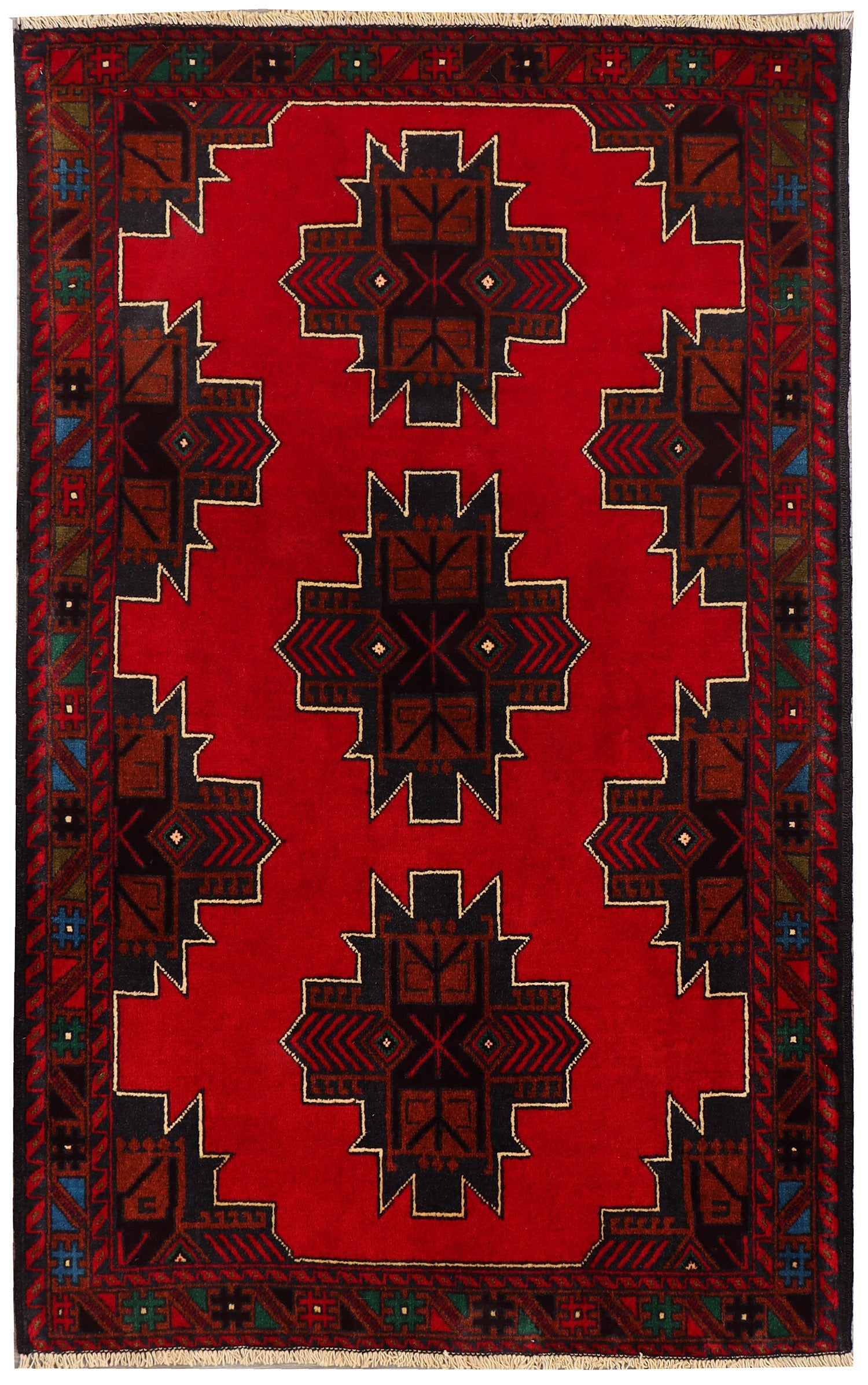 Handmade Adraskan Baluchi Afghan Rug