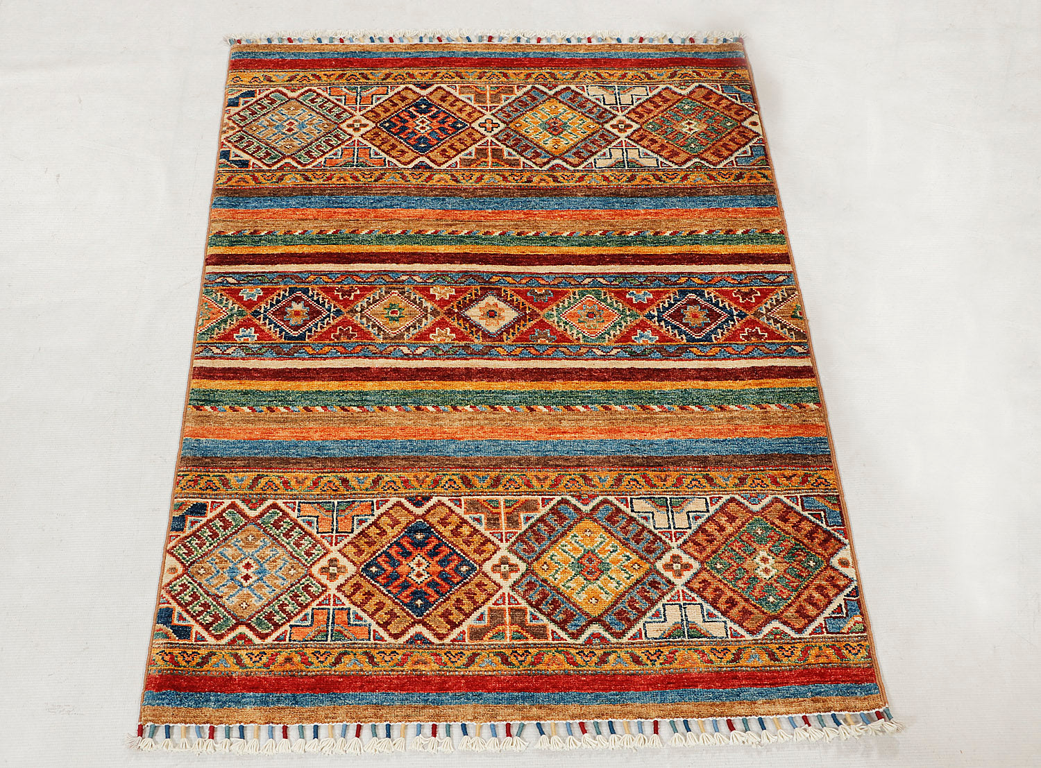 Khurjeen Persian Hand Knotted Wool Rug Multicolor 3' x 4'
