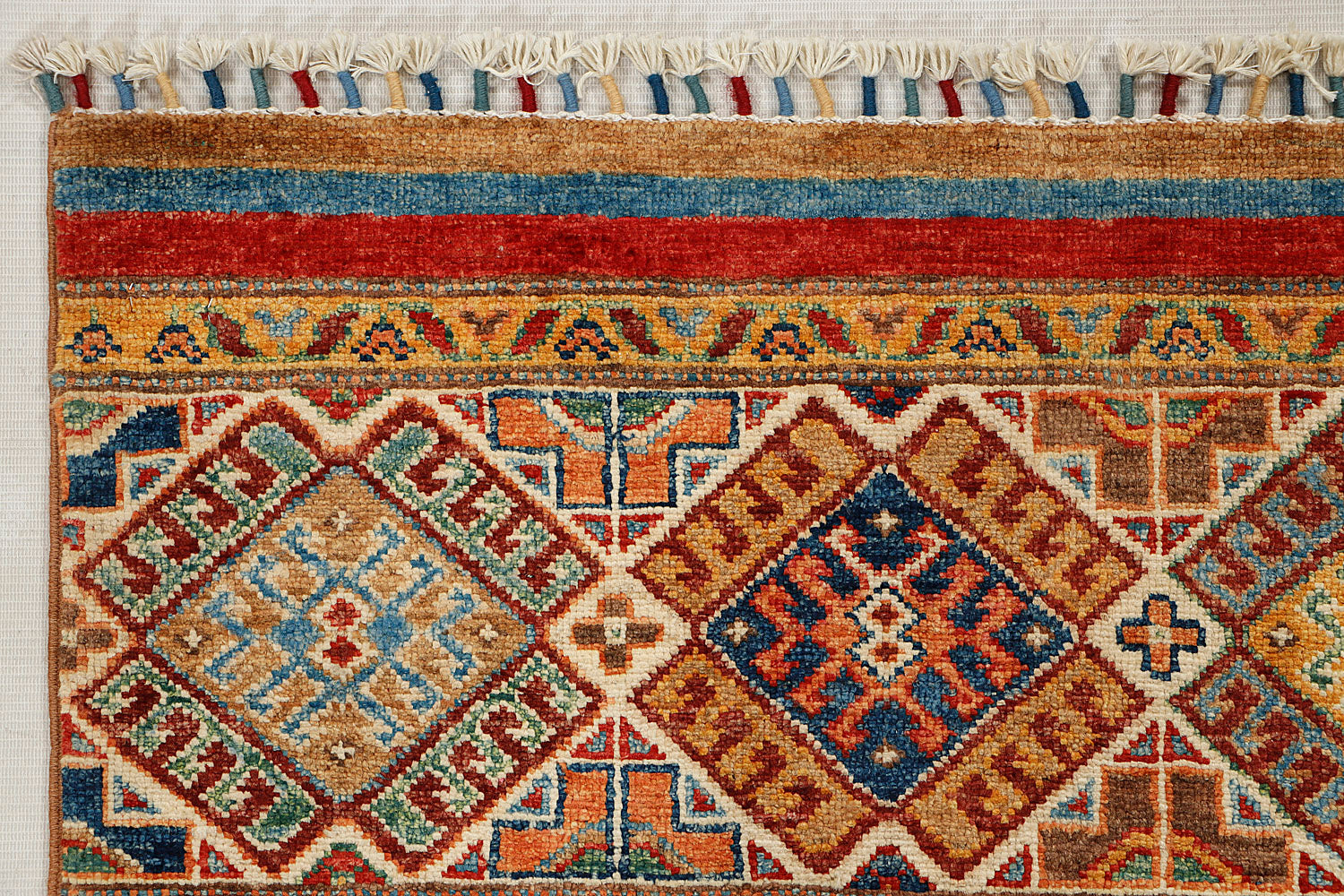 Khurjeen Persian Hand Knotted Wool Rug Multicolor 3' x 4'