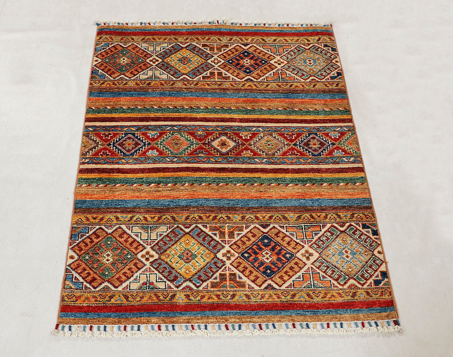 Khurjeen Persian Hand Knotted Wool Rug Multicolor 3' x 4'