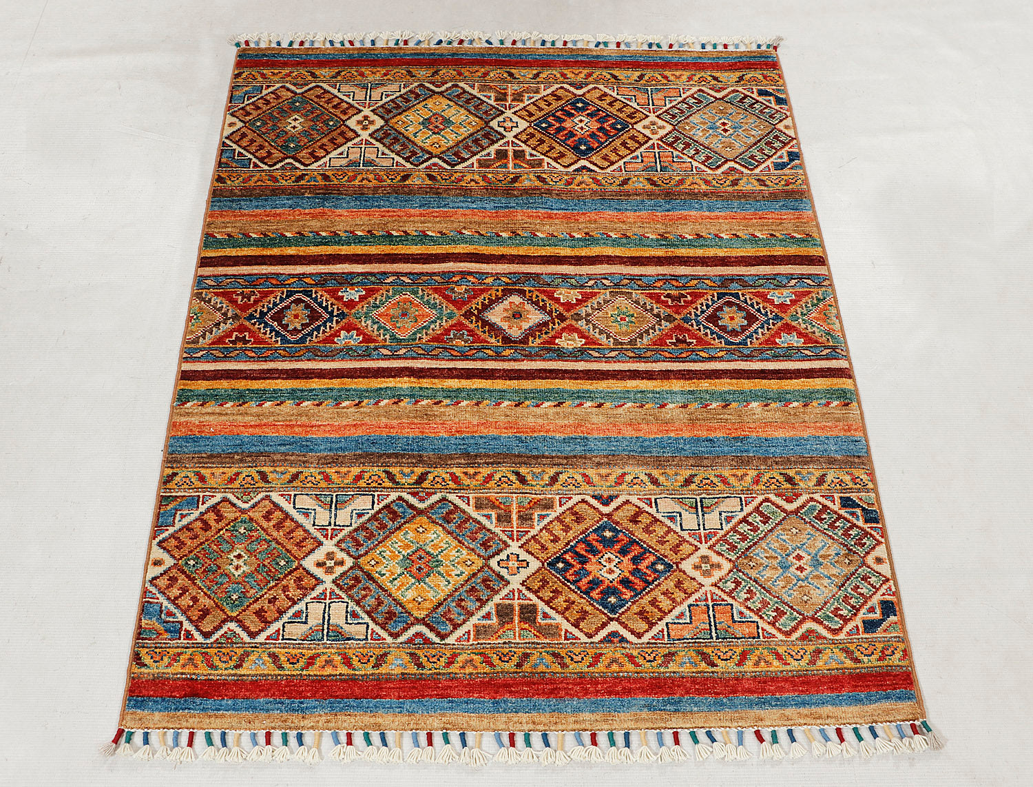 Khurjeen Persian Hand Knotted Wool Rug Multicolor 3' x 4'