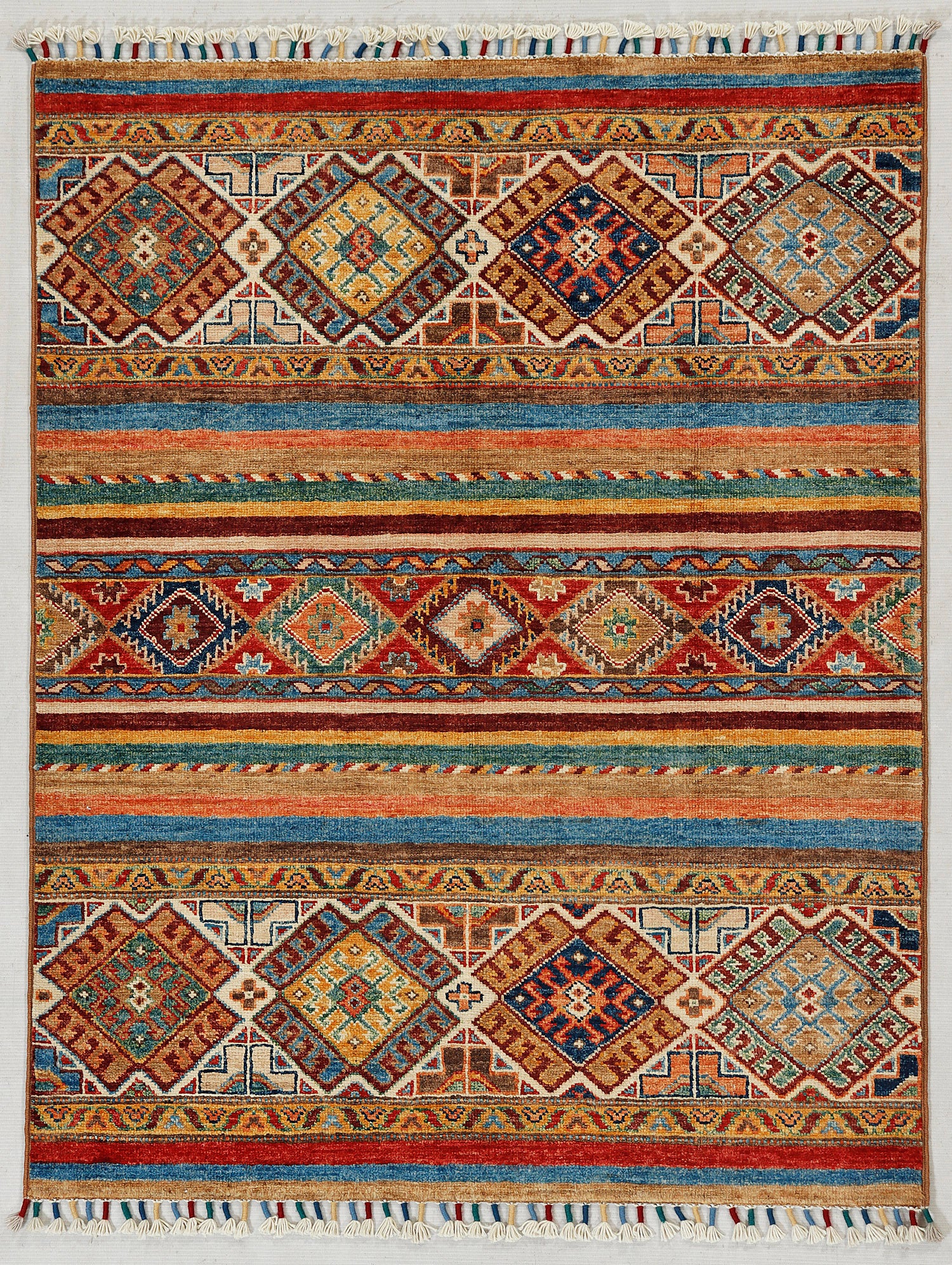 Khurjeen Persian Hand Knotted Wool Rug Multicolor 3' x 4'