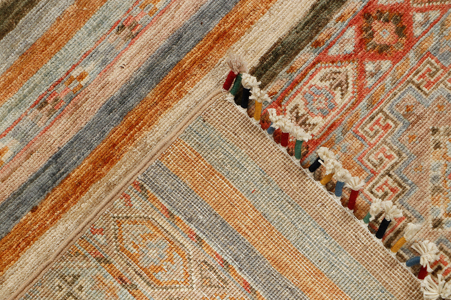 Khurjeen Persian Hand Knotted Wool Runner Multicolor 3' x 10'