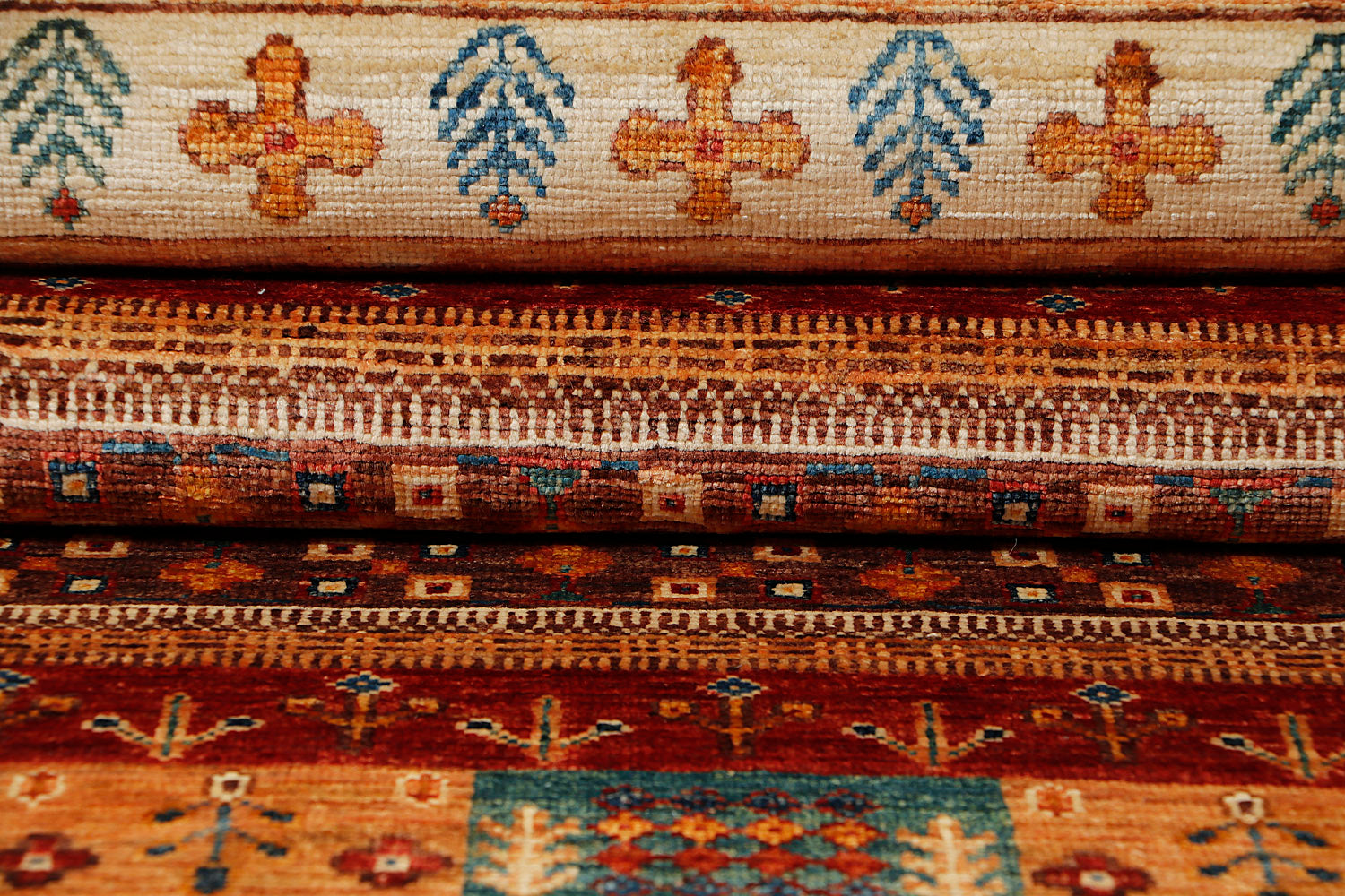 Loribaft Persian Hand Knotted Wool Runner Multicolor 2'6" x 7'6"