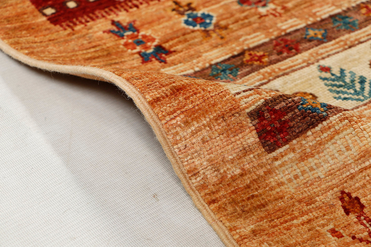 Loribaft Persian Hand Knotted Wool Runner Multicolor 2'6" x 7'6"