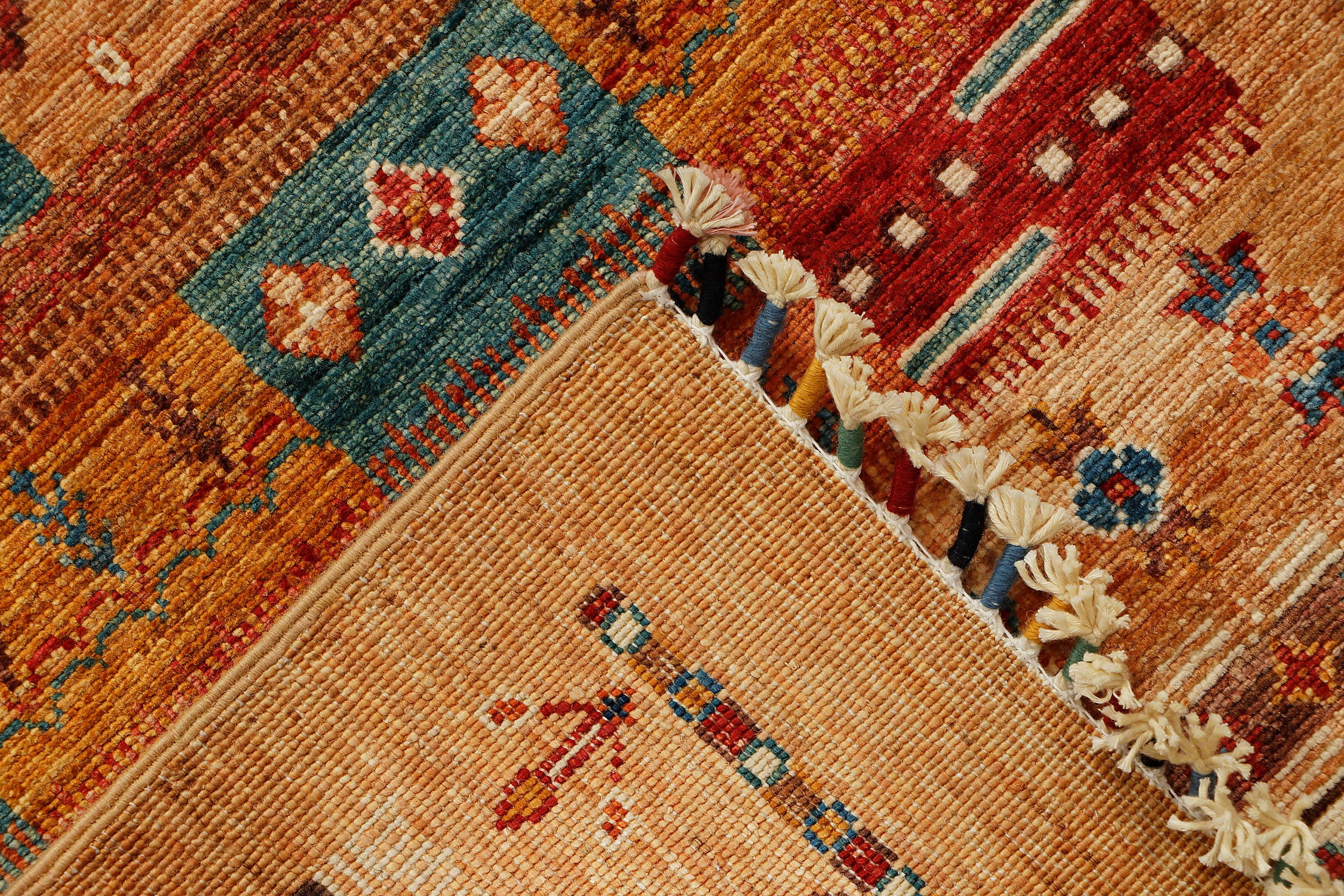 Loribaft Persian Hand Knotted Wool Runner Multicolor 2'6" x 7'6"
