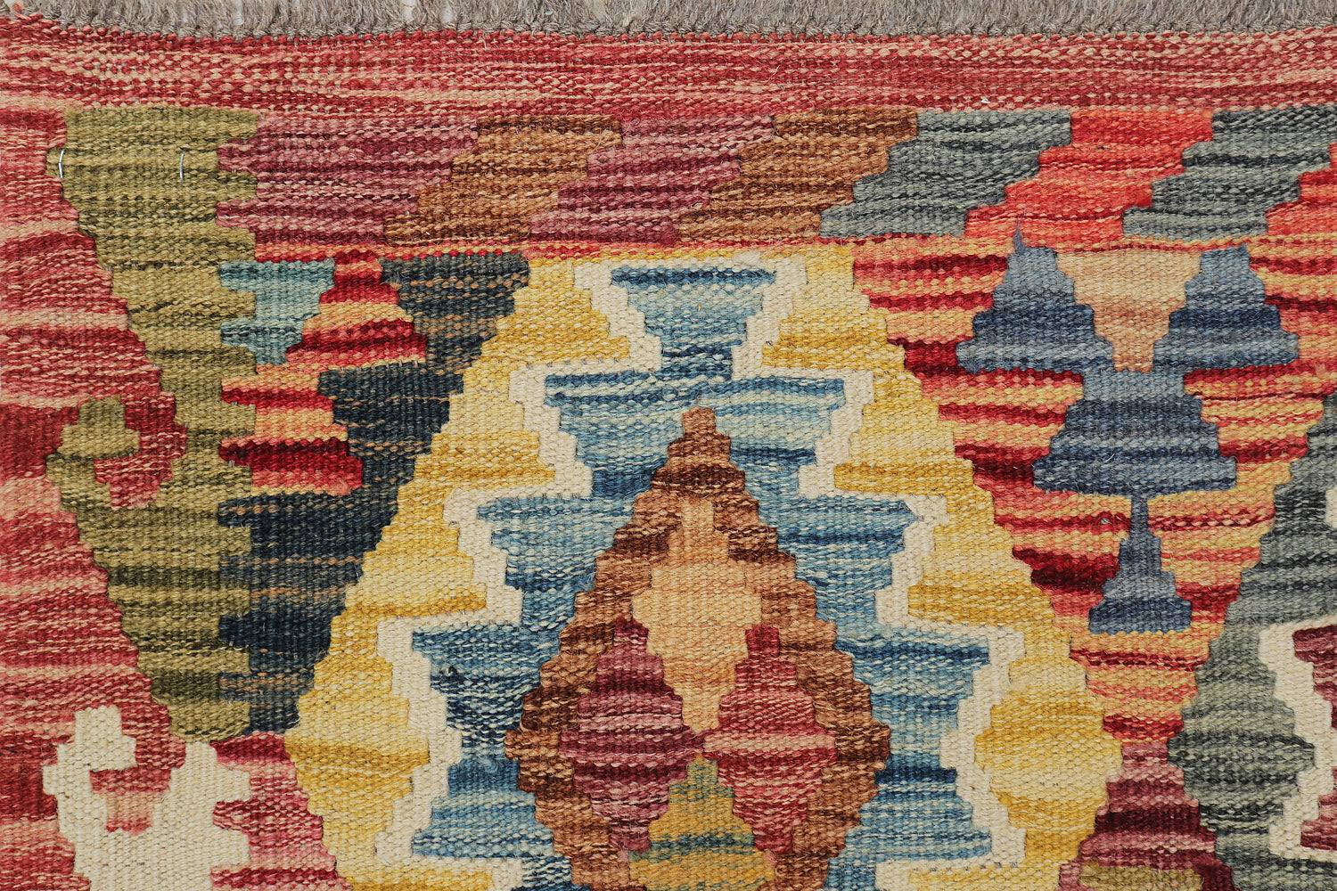 3' X 4'  Multi Handmade Veggie Dye Kilim Rug Rectangular